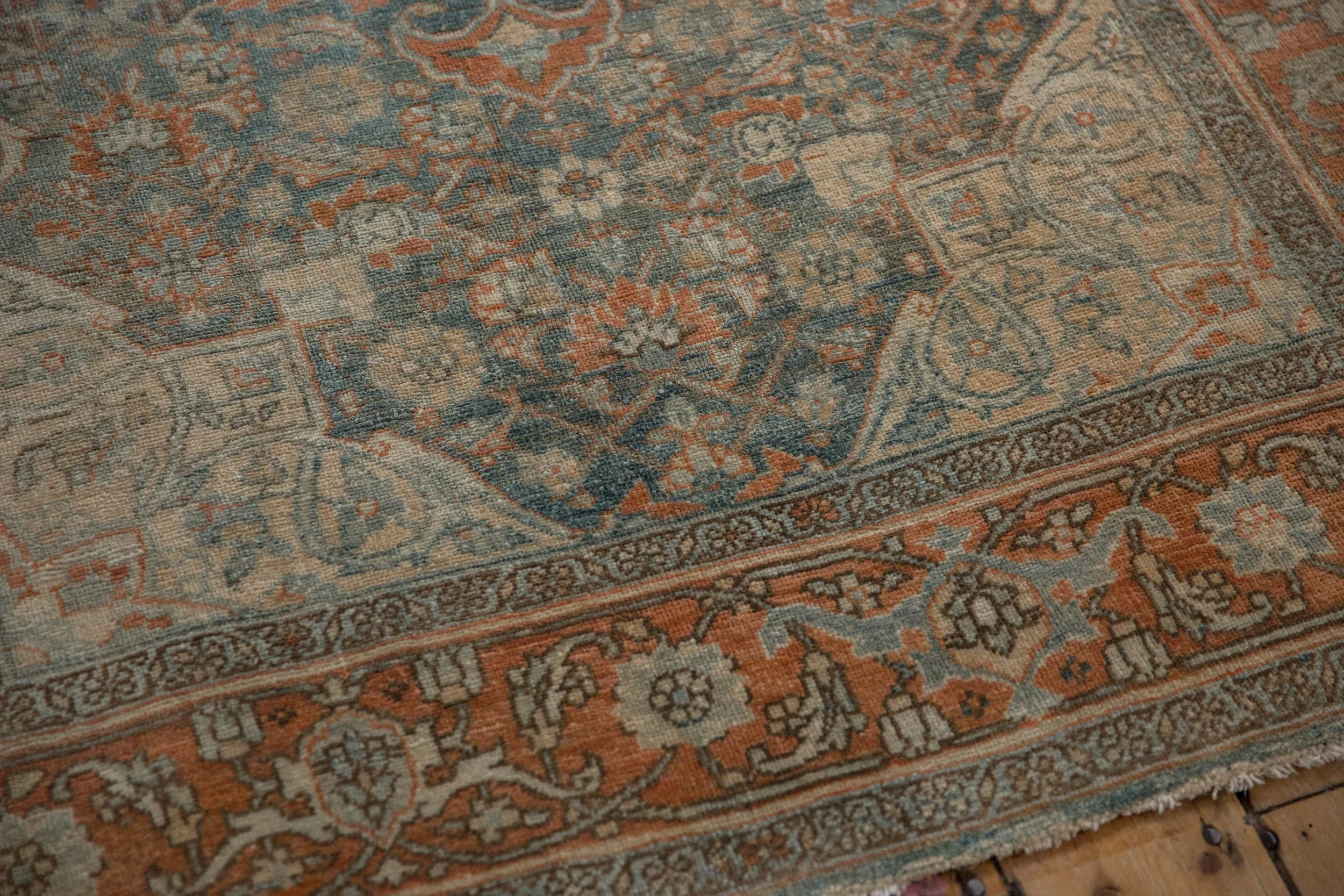 4x6.5 Vintage Distressed Bijar Rug - Image 9