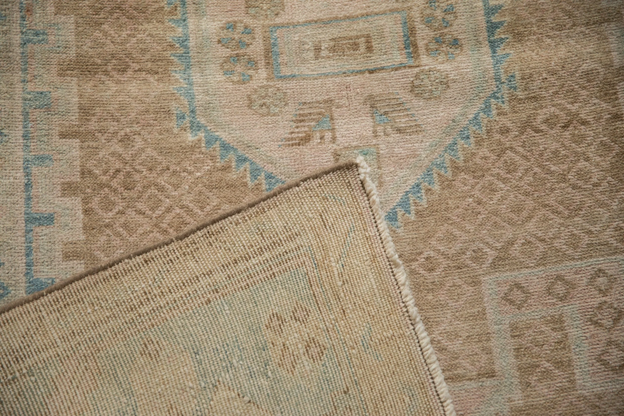4x6.5 Vintage Distressed Hamadan Rug - Image 11