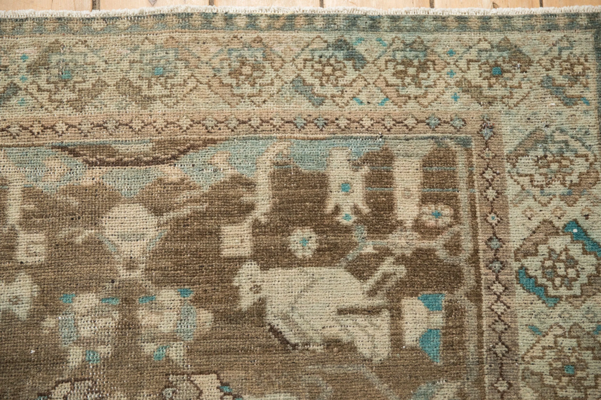 4x6.5 Vintage Distressed Hamadan Rug - Image 3