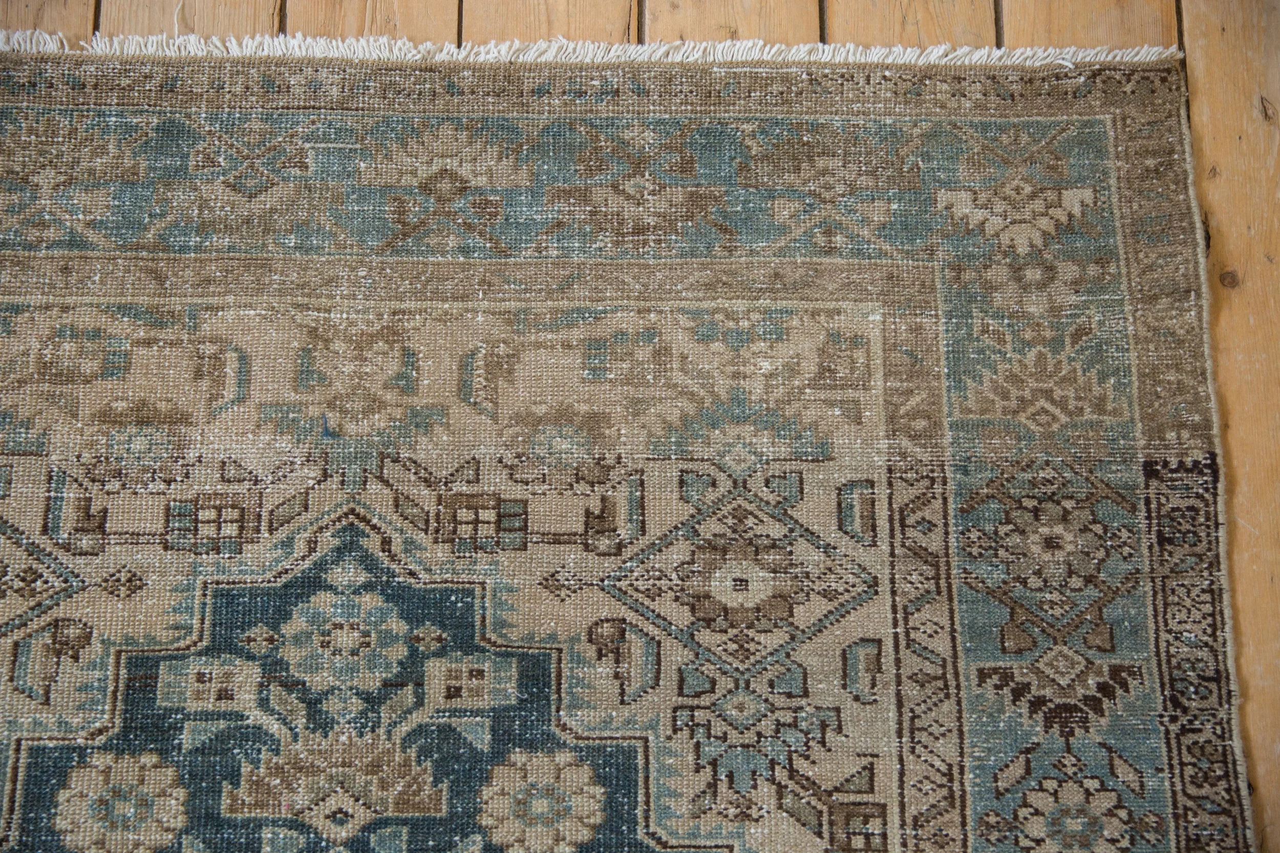 4x6.5 Vintage Distressed Hamadan Rug - Image 3
