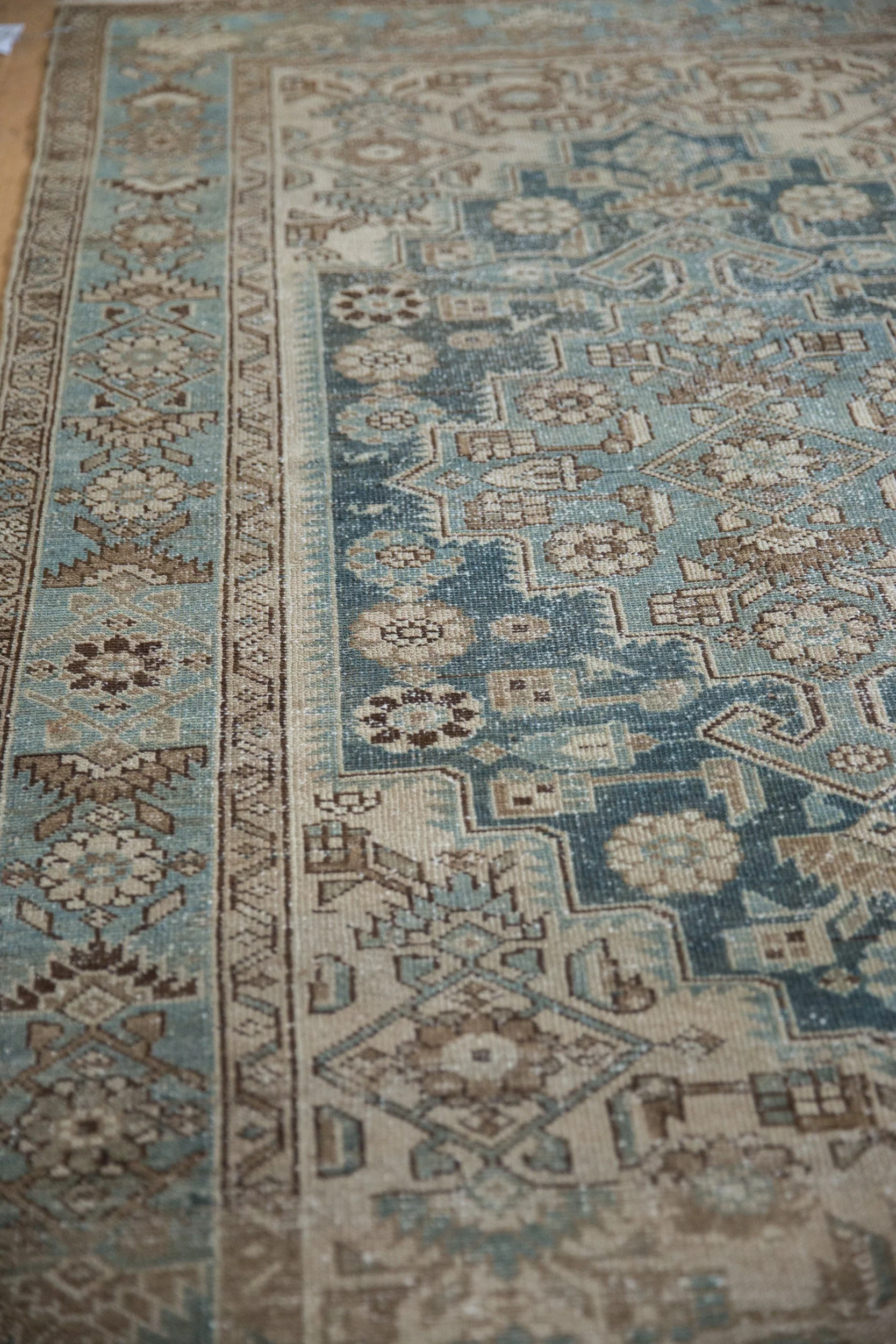 4x6.5 Vintage Distressed Hamadan Rug - Image 5