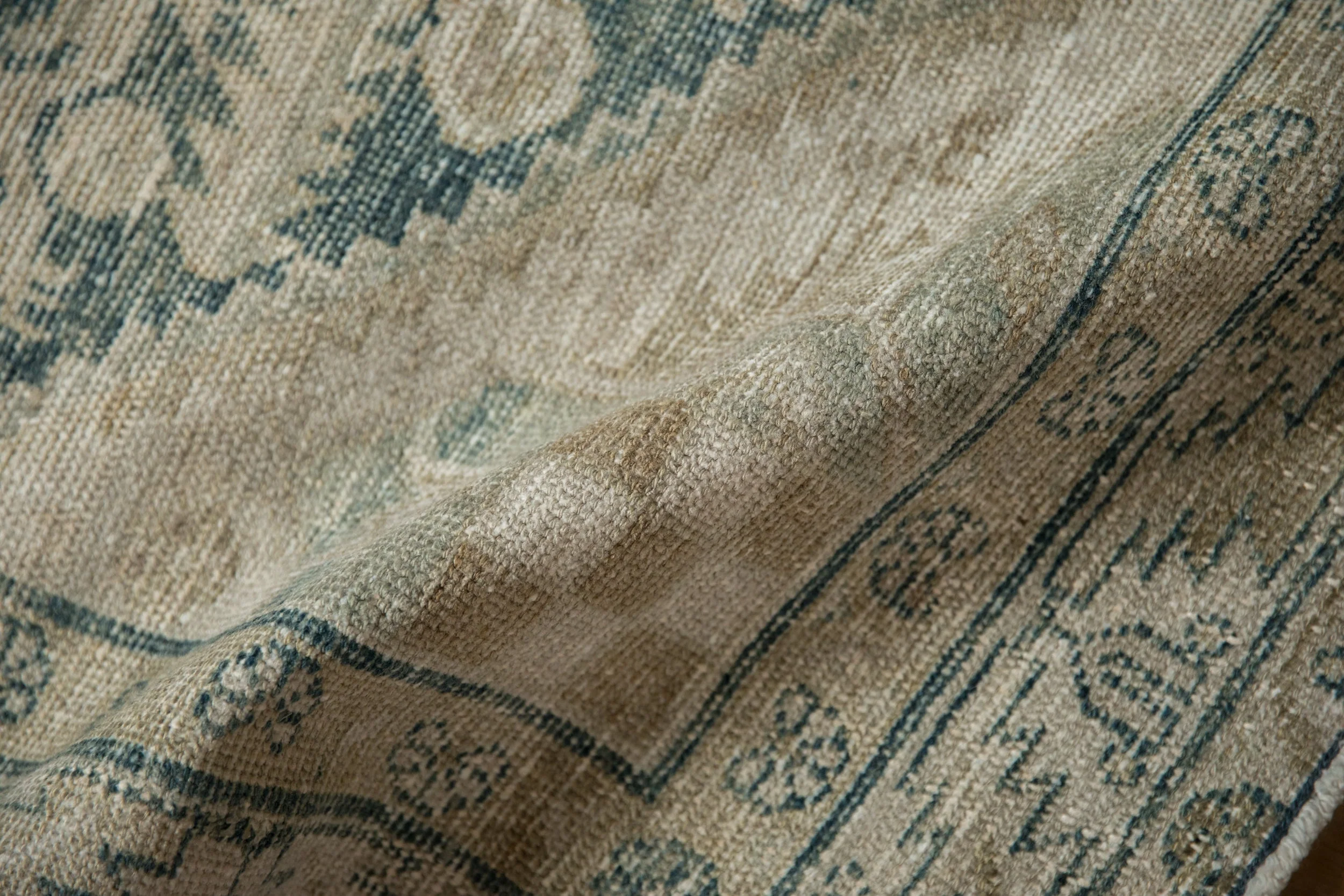 4x6.5 Vintage Distressed Hamadan Rug - Image 11