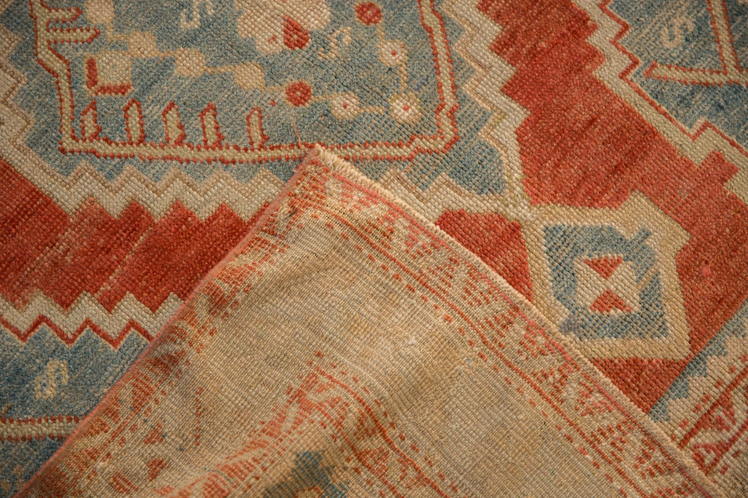 4x6.5 Vintage Distressed Karabagh Rug - Image 12