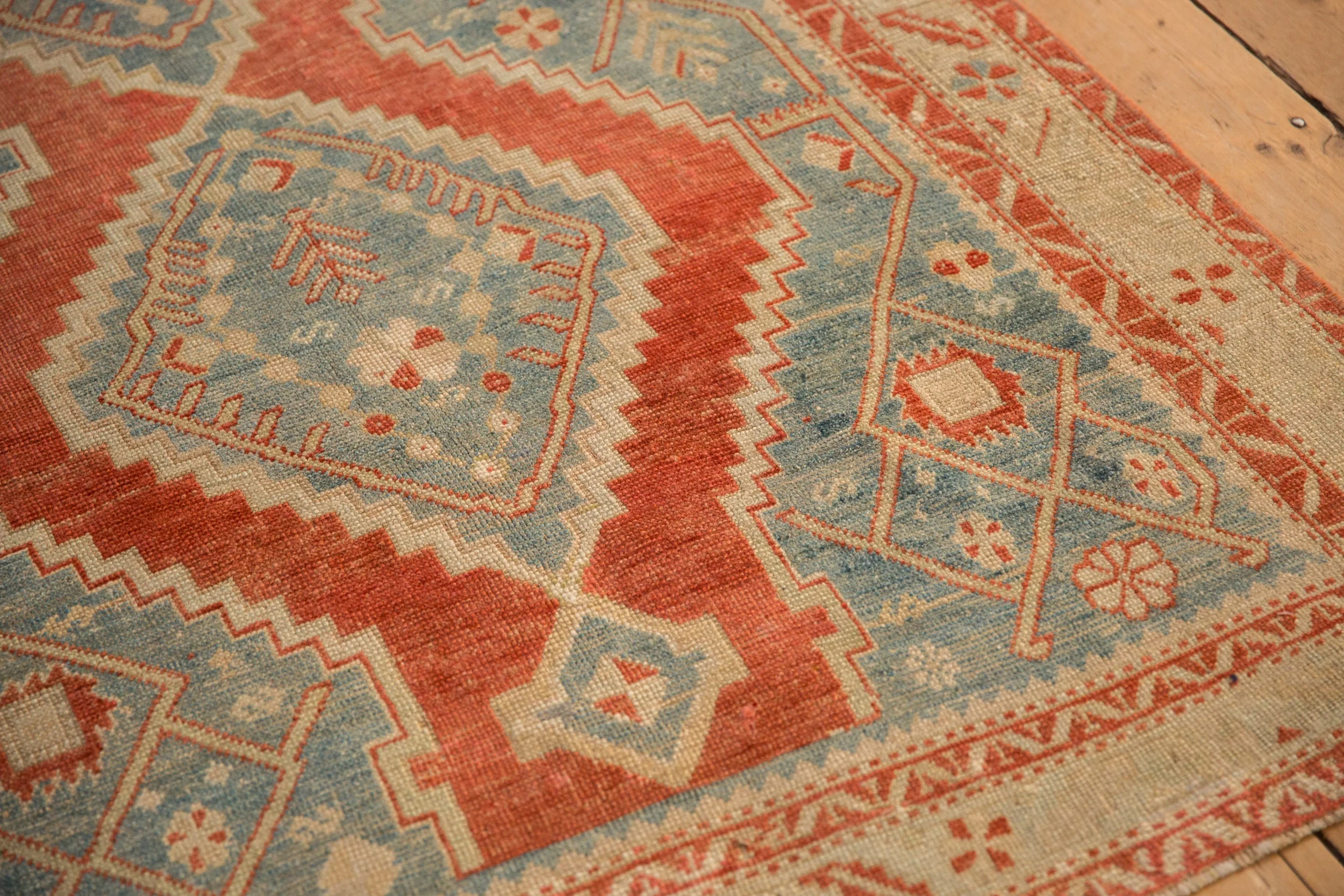4x6.5 Vintage Distressed Karabagh Rug - Image 9