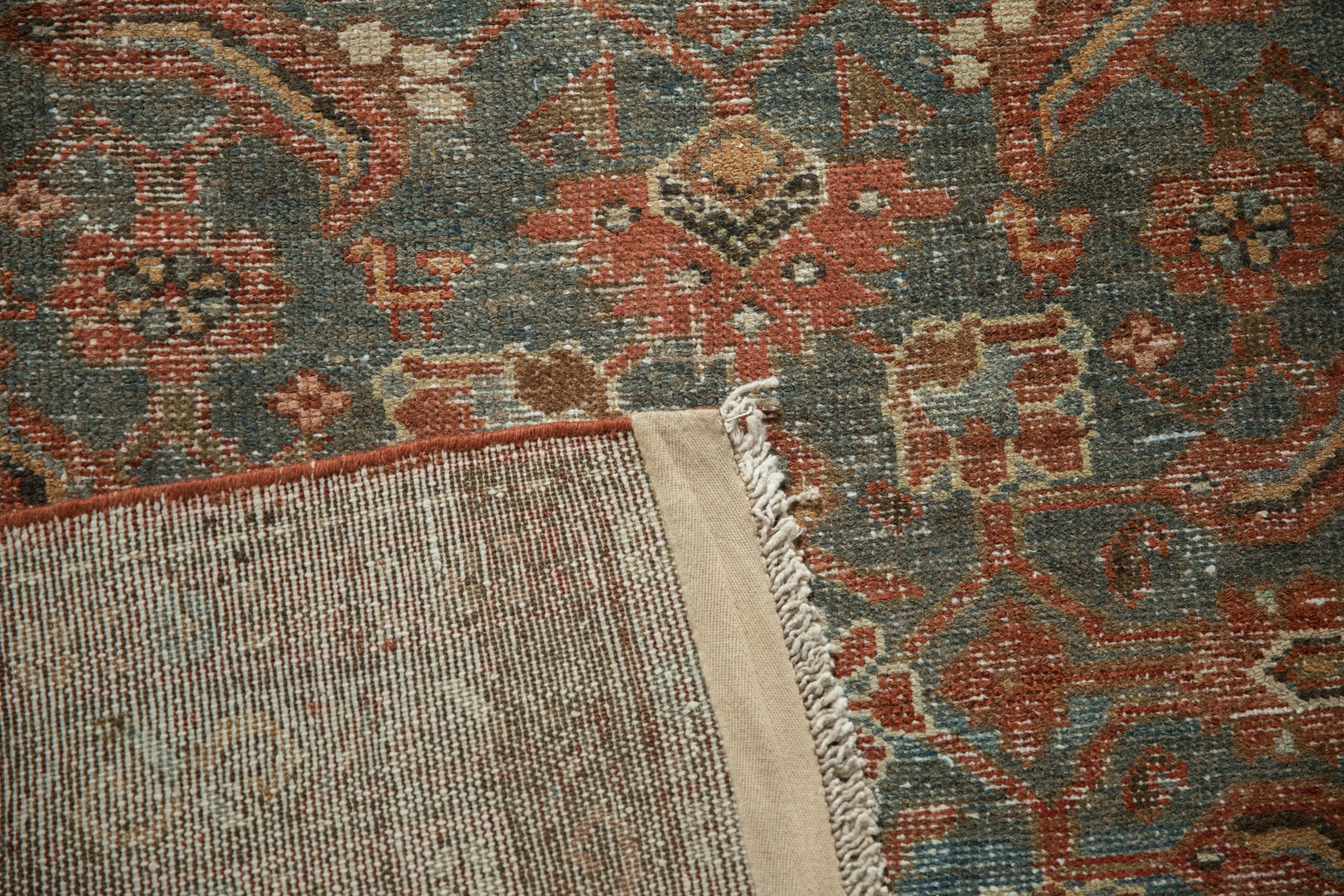 4x6.5 Vintage Distressed Malayer Rug - Image 10
