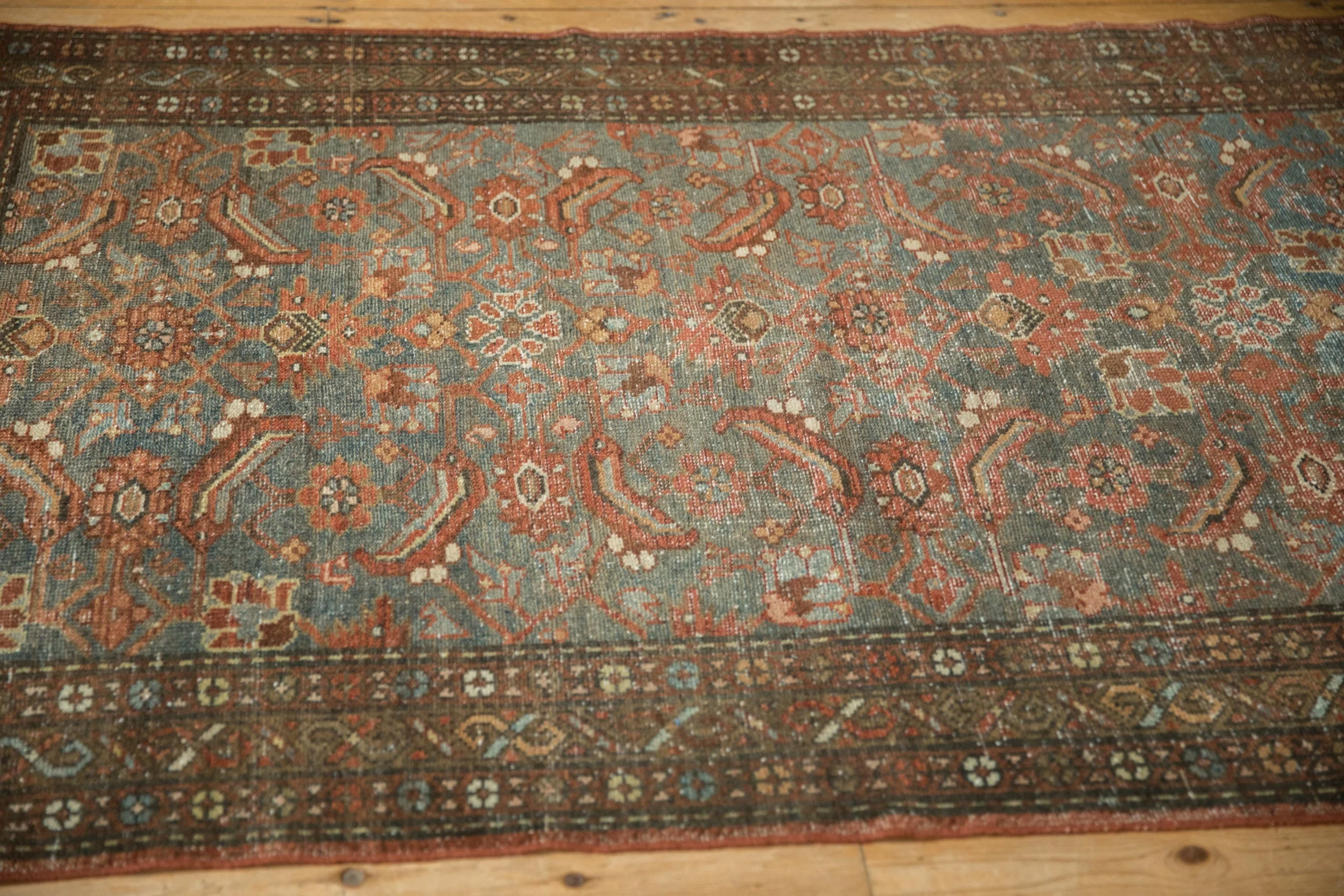4x6.5 Vintage Distressed Malayer Rug - Image 6