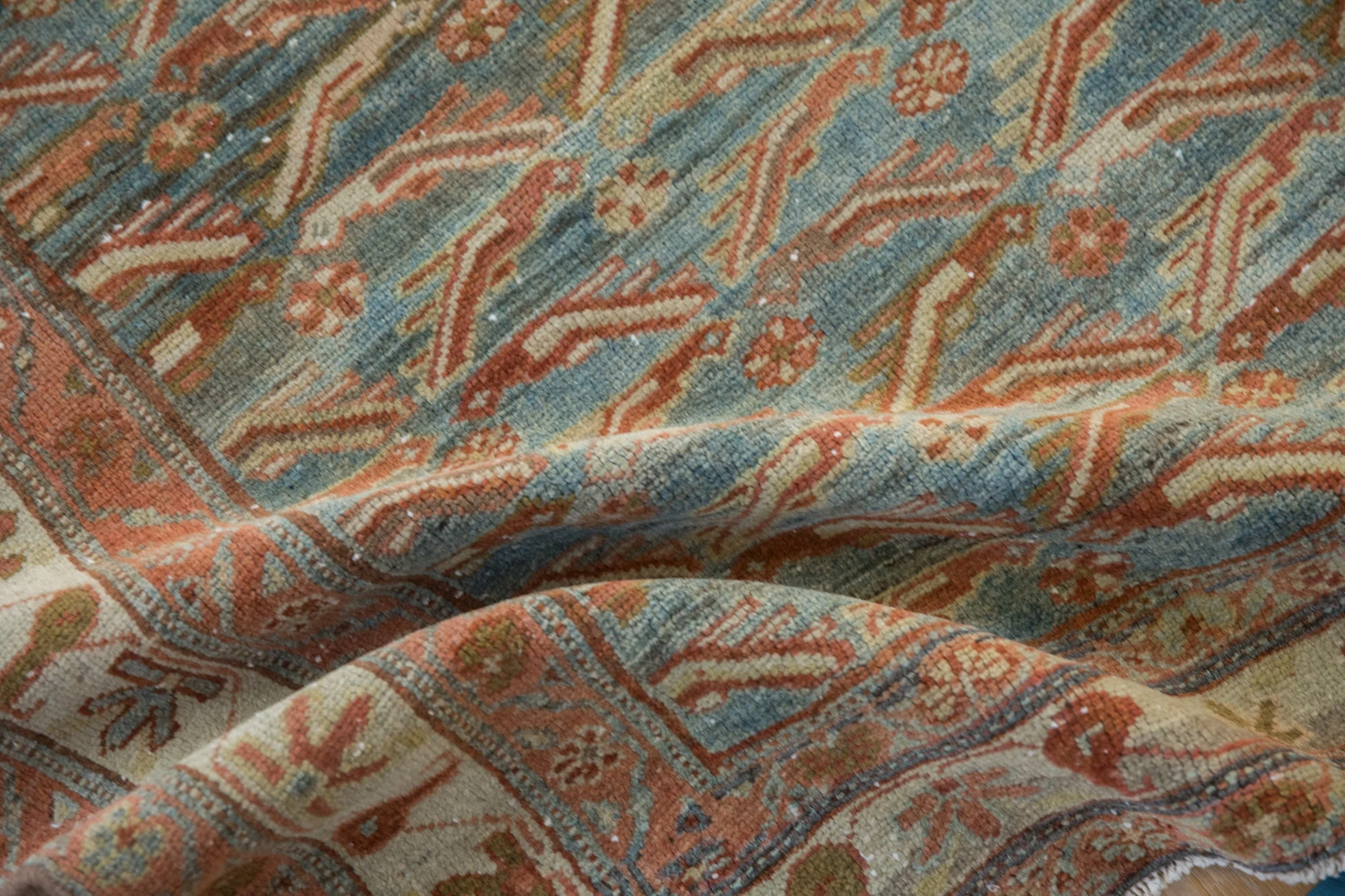 4x6.5 Vintage Distressed Malayer Rug - Image 10