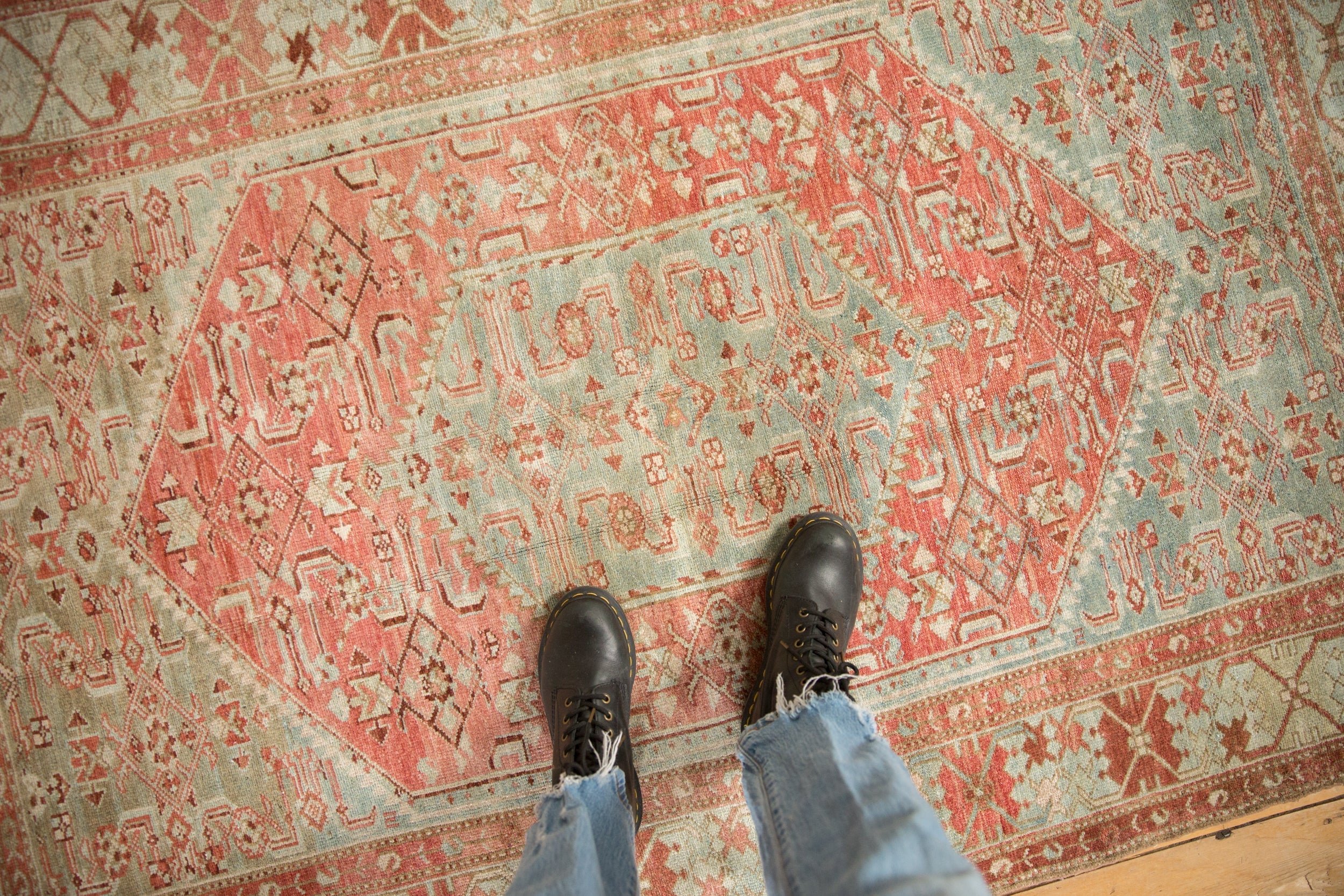 4x6.5 Vintage Distressed Malayer Rug - Image 2