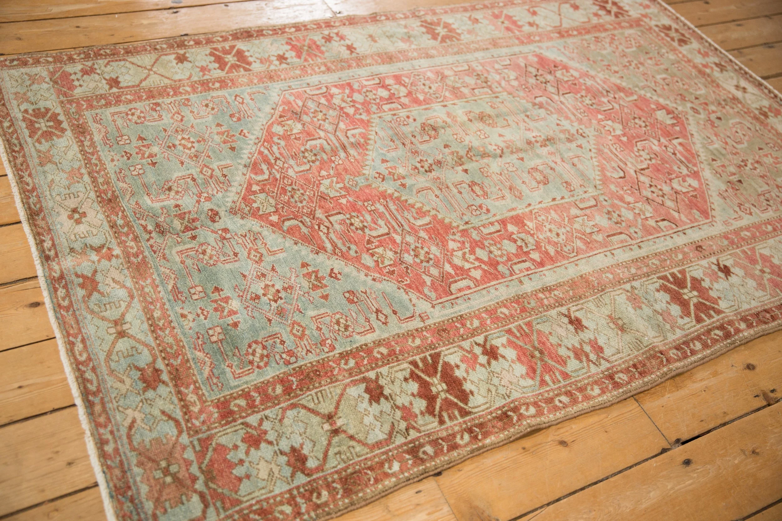 4x6.5 Vintage Distressed Malayer Rug - Image 6