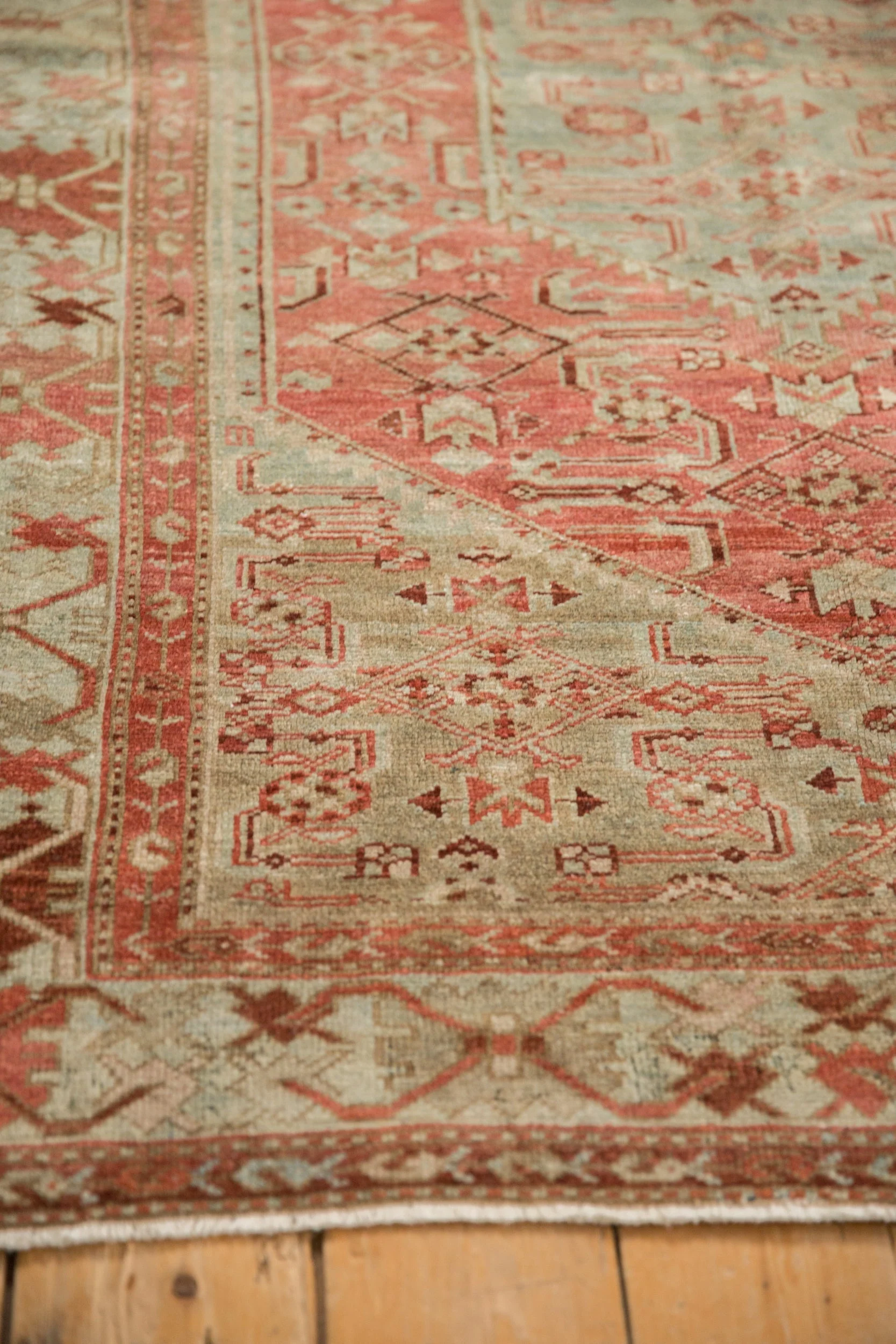 4x6.5 Vintage Distressed Malayer Rug - Image 9