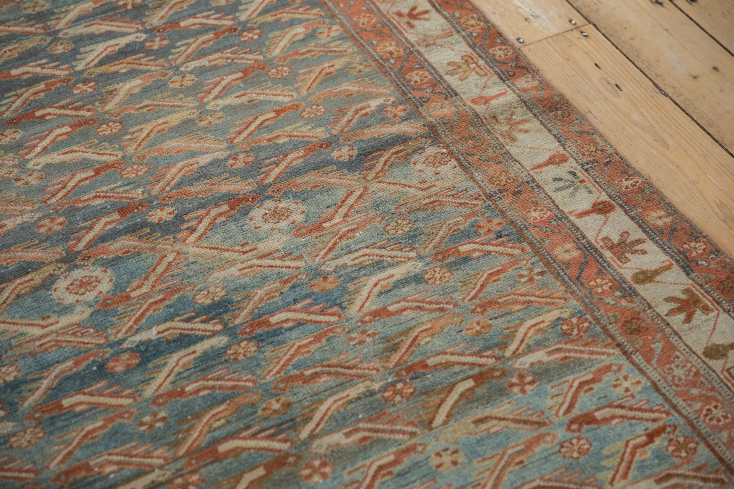 4x6.5 Vintage Distressed Malayer Rug - Image 9