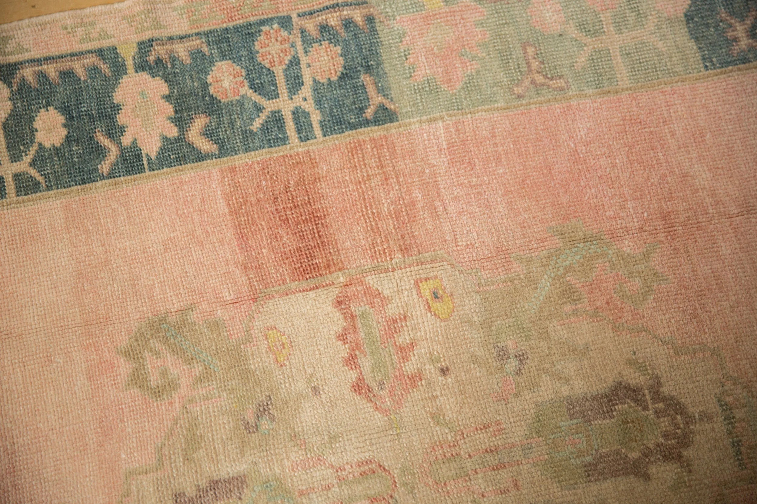 4x6.5 Vintage Distressed Oushak Rug - Image 7