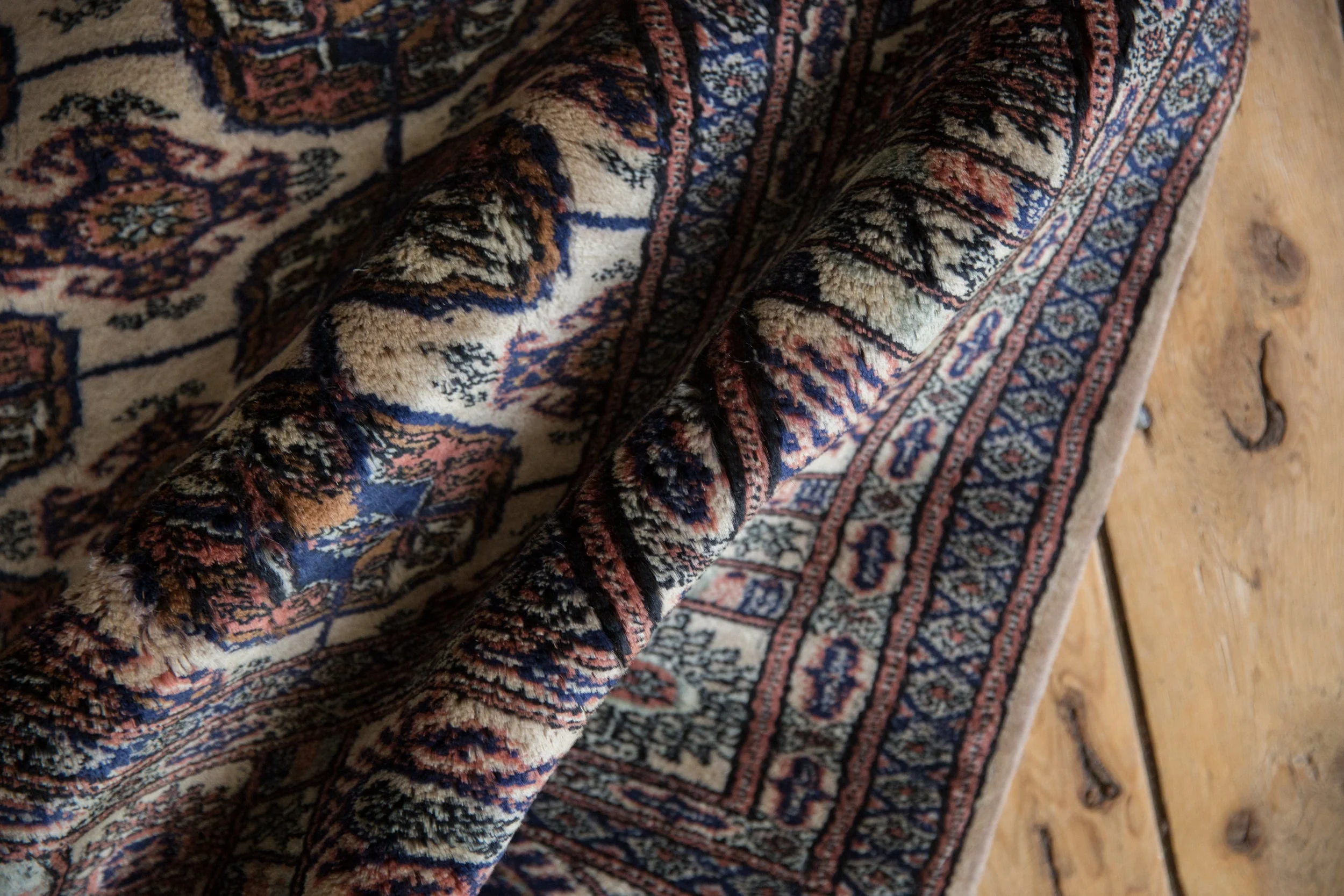 4x6.5 Vintage Fine Bokhara Rug - Image 8
