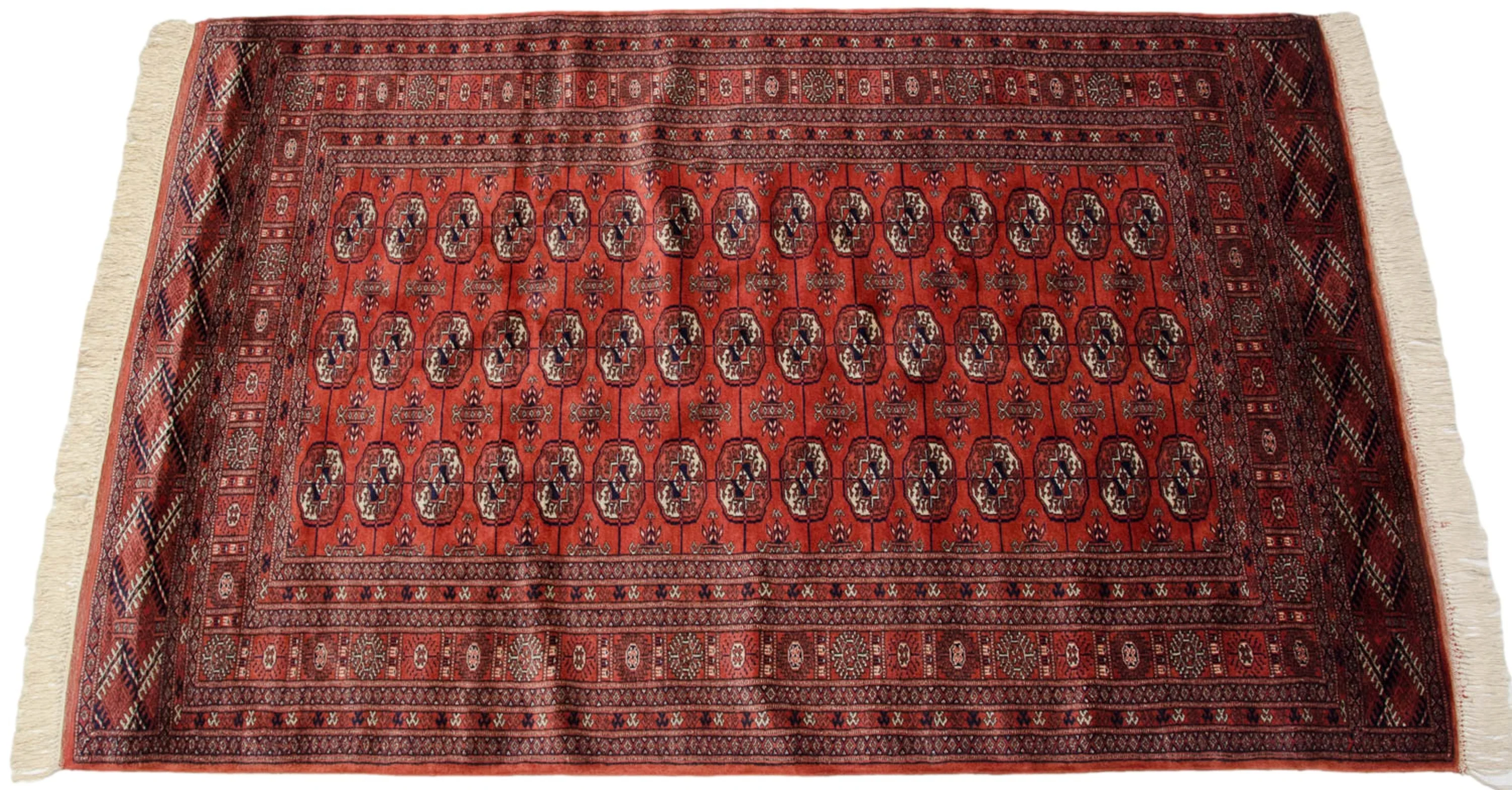 4x6.5 Vintage Fine Bokhara Rug - Image 3