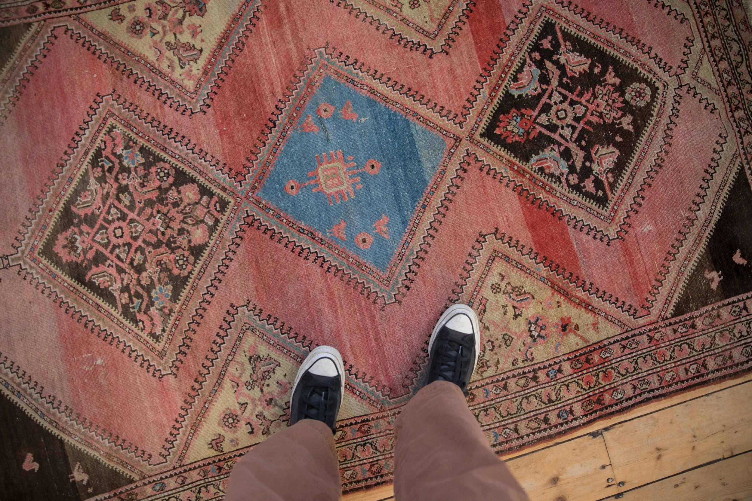 4x6.5 Vintage Fine Distressed Malayer Rug - Image 2