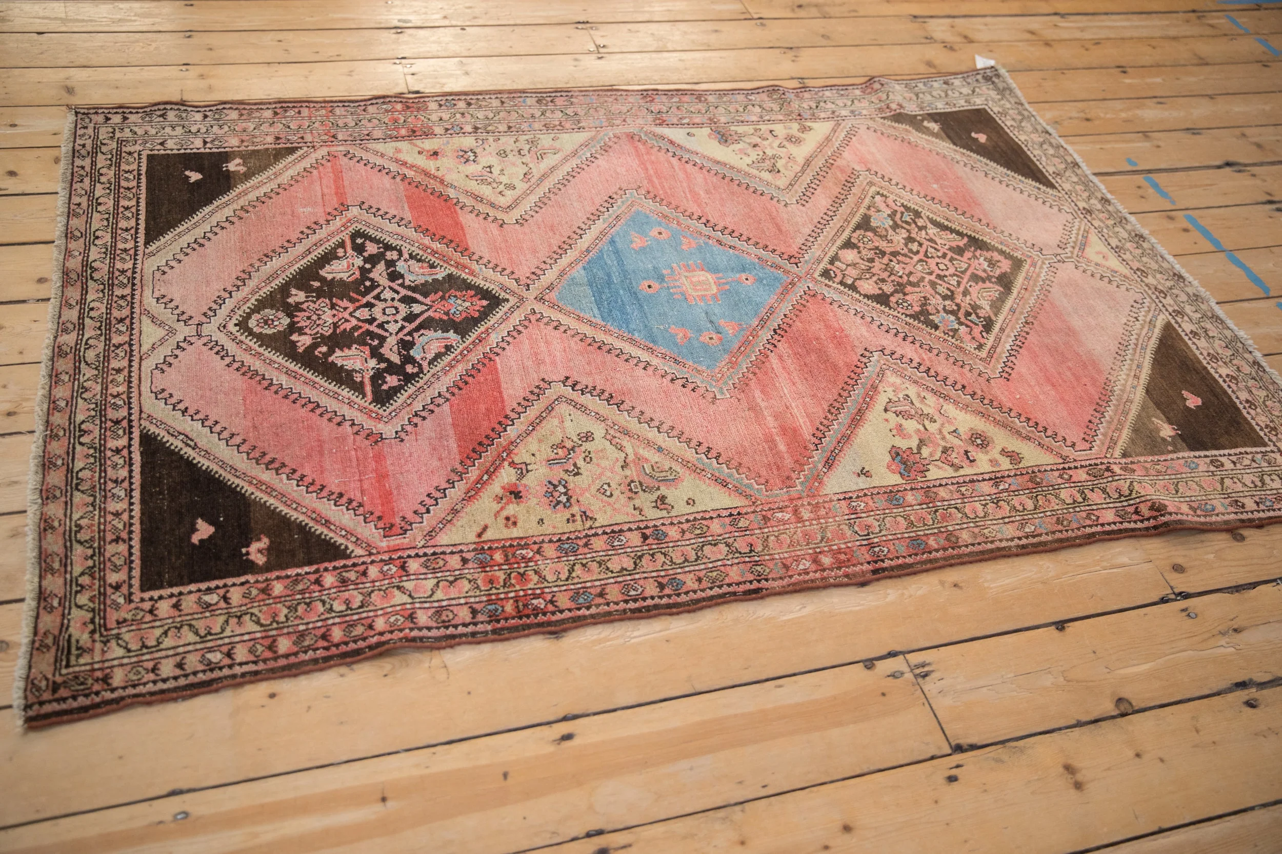 4x6.5 Vintage Fine Distressed Malayer Rug - Image 8