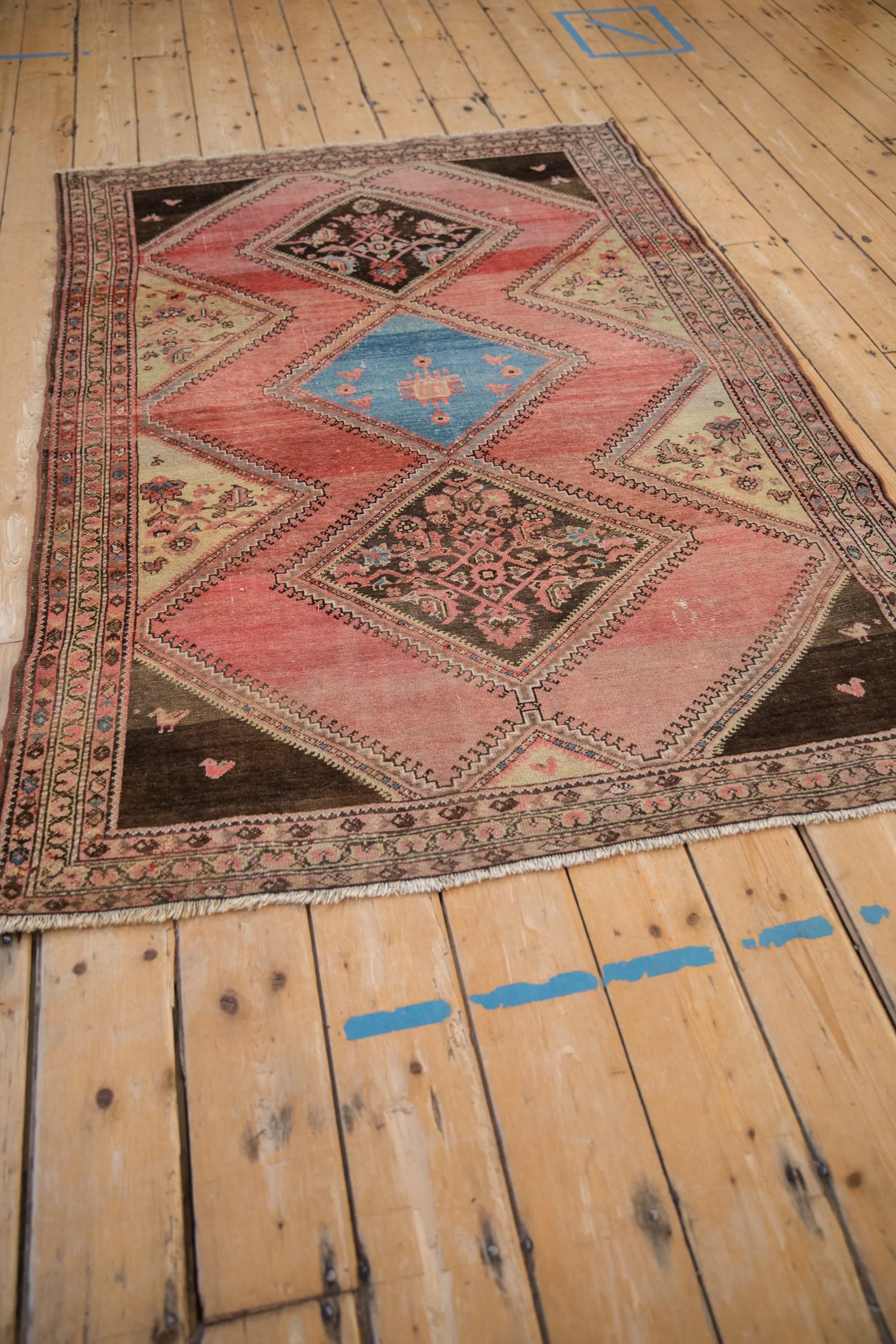 4x6.5 Vintage Fine Distressed Malayer Rug - Image 9