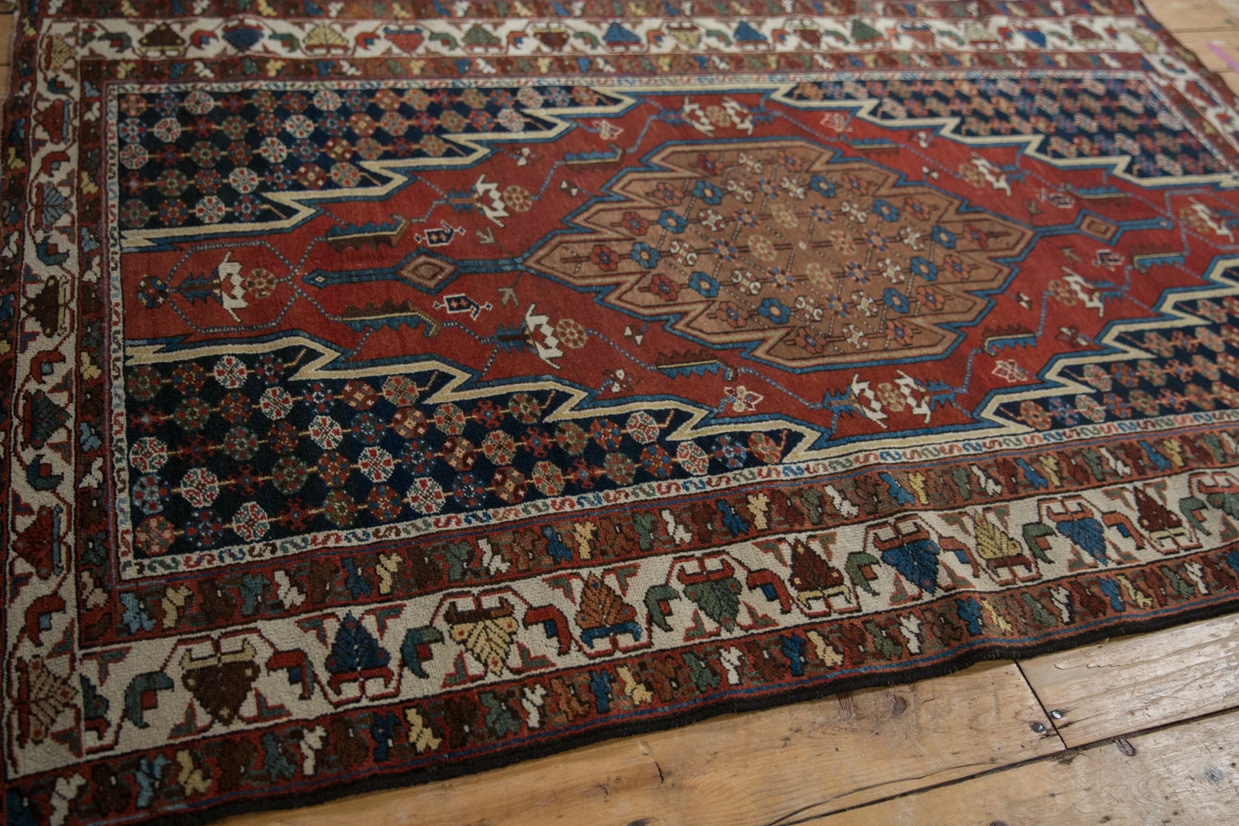 4x6.5 Vintage Fine Hamadan Rug - Image 6
