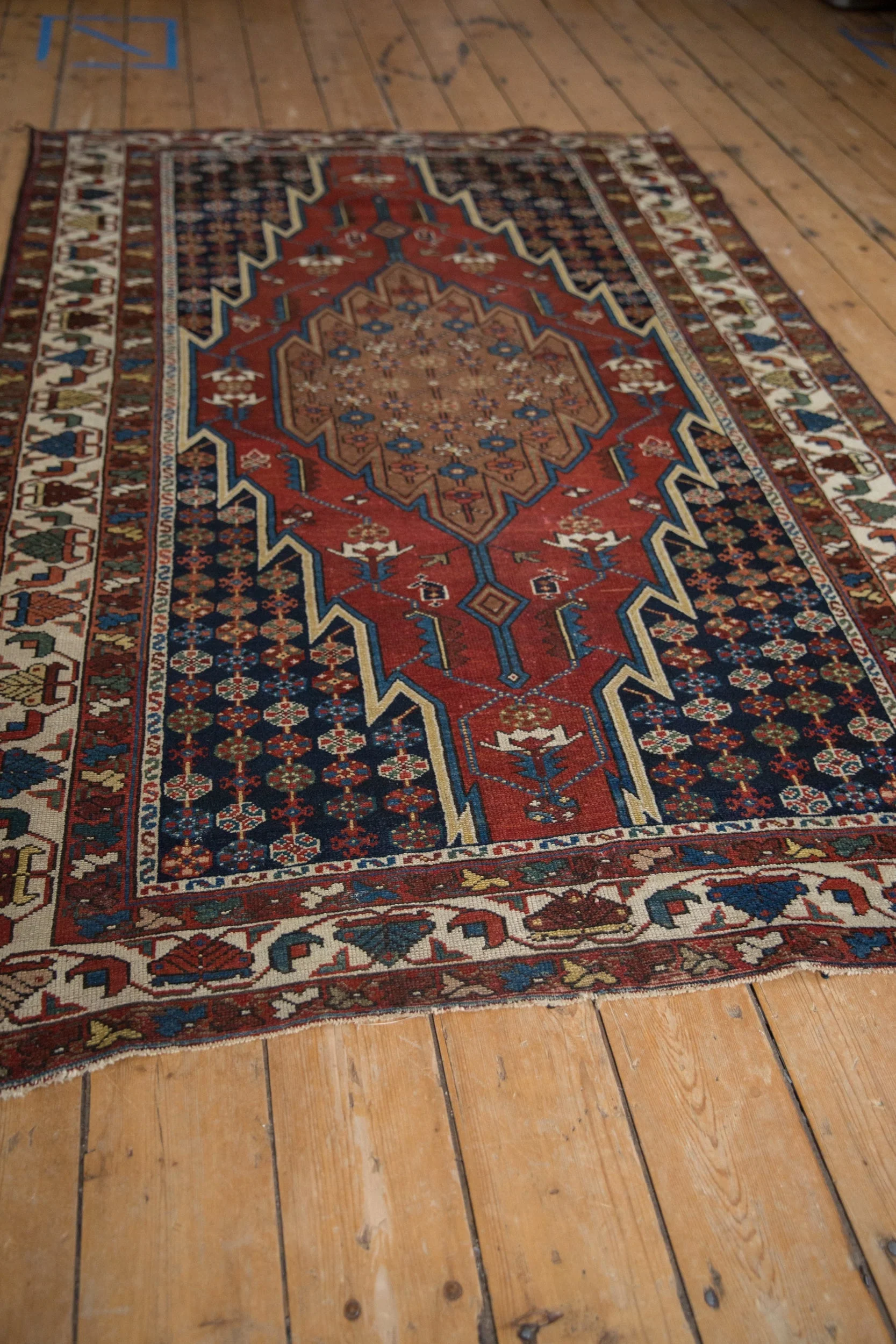 4x6.5 Vintage Fine Hamadan Rug - Image 8