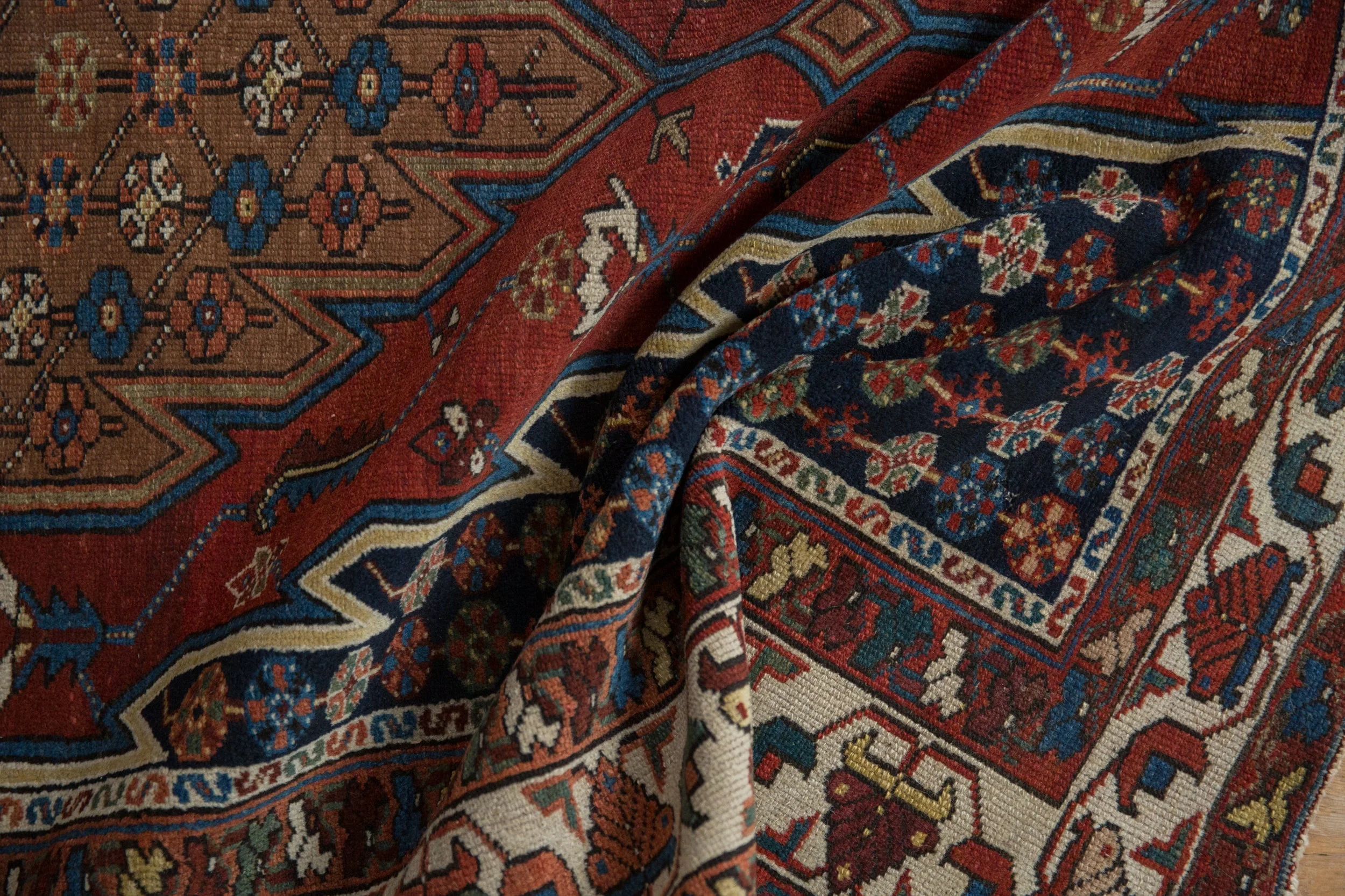 4x6.5 Vintage Fine Hamadan Rug - Image 9