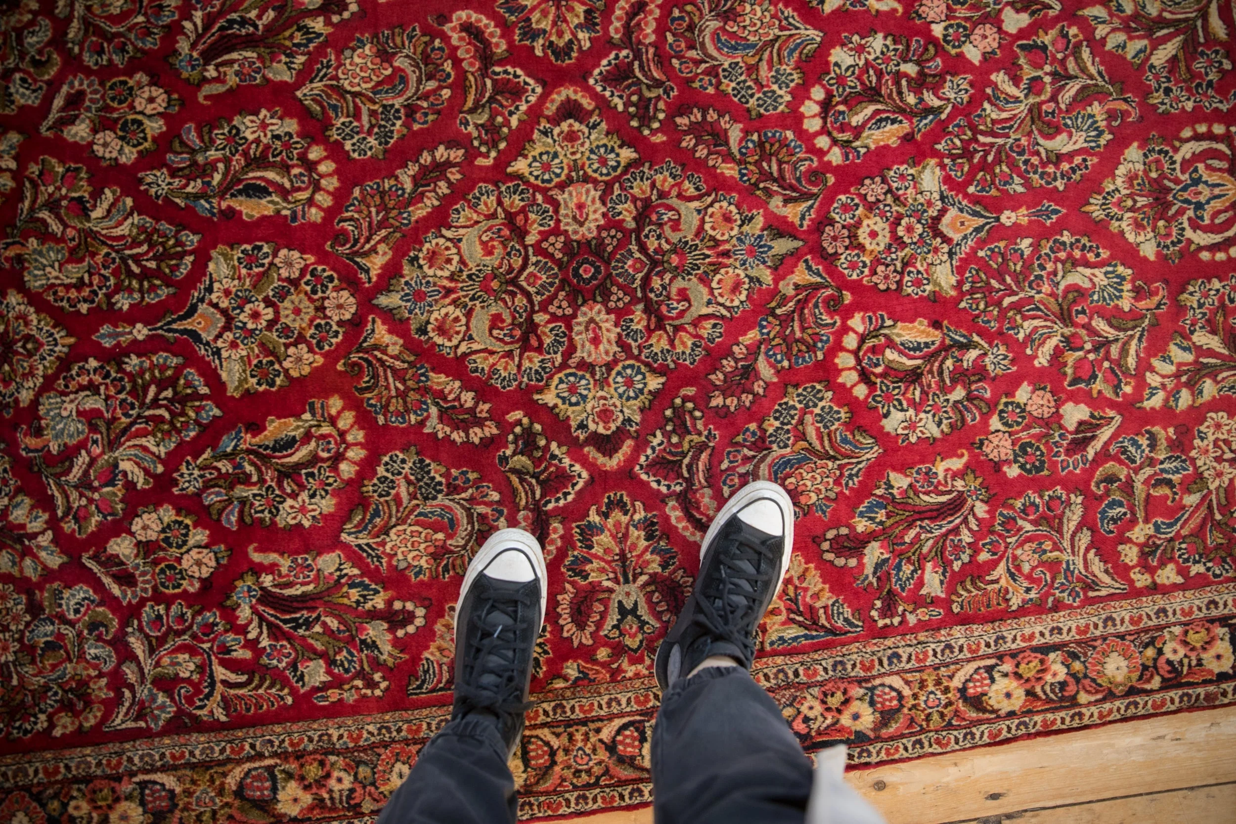 4x6.5 Vintage German Sarouk Rug - Image 2