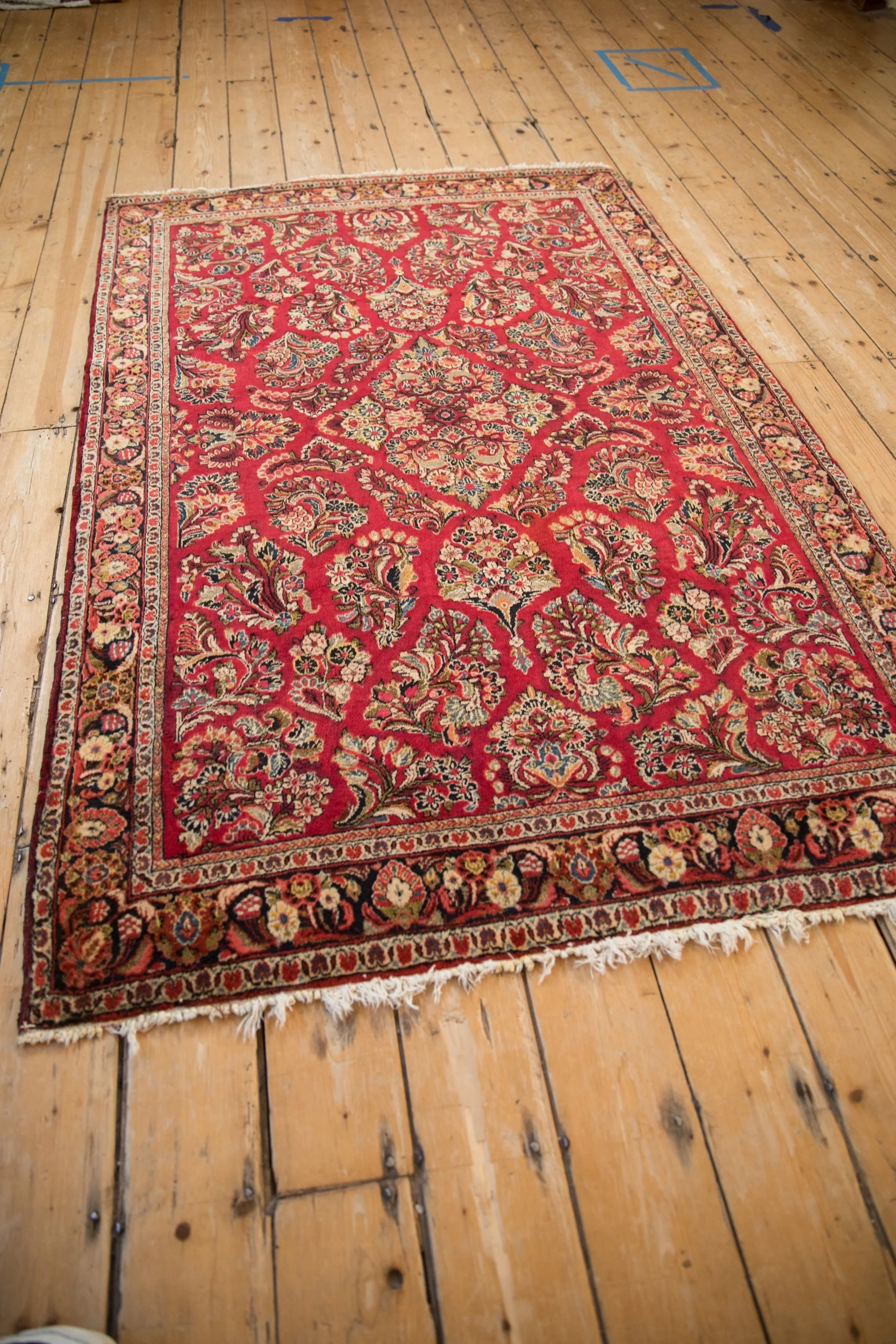 4x6.5 Vintage German Sarouk Rug - Image 8