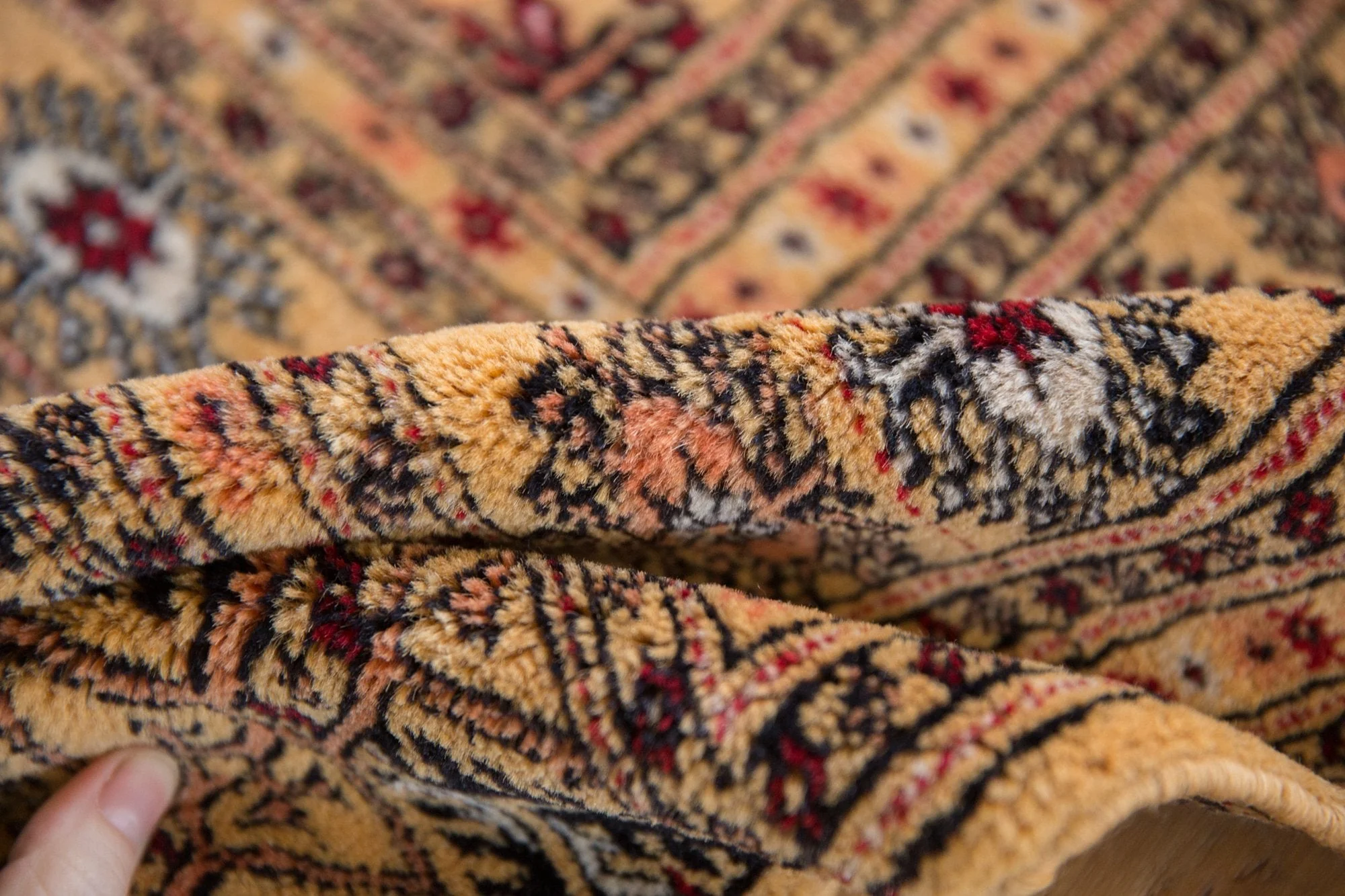 4x6.5 Vintage Pakistani Bokhara Design Rug - Image 10