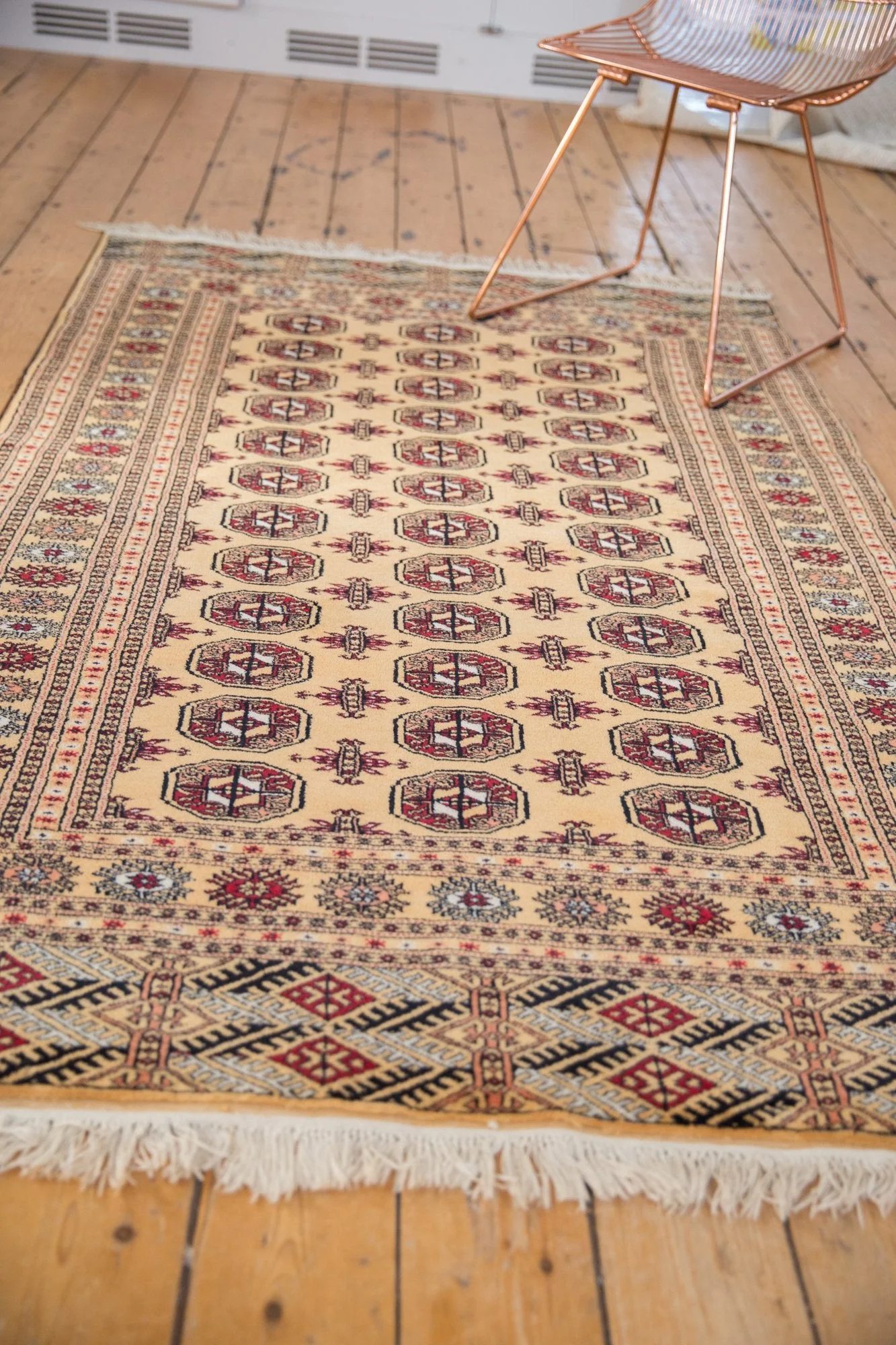 4x6.5 Vintage Pakistani Bokhara Design Rug - Image 3