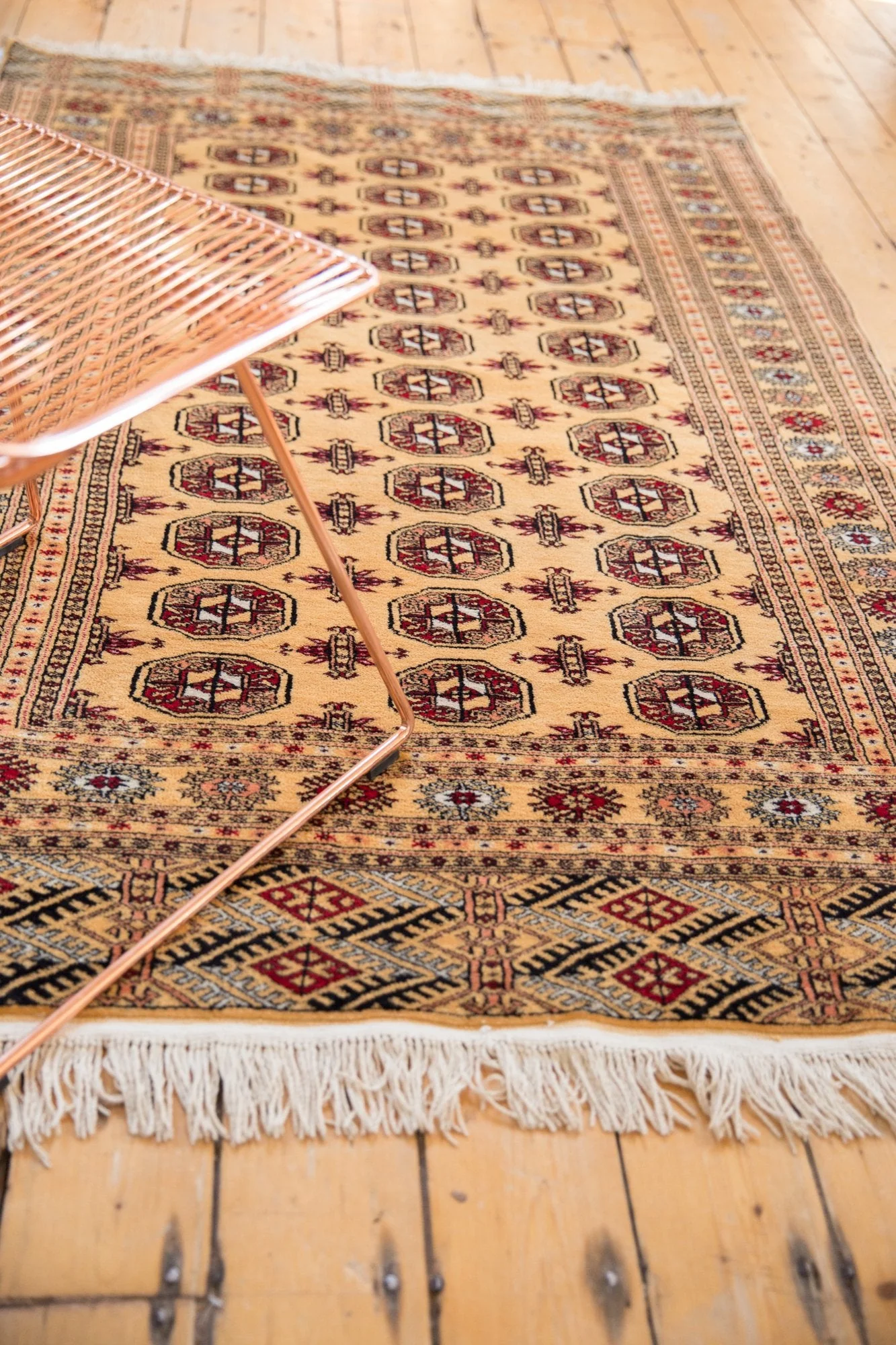 4x6.5 Vintage Pakistani Bokhara Design Rug - Image 6