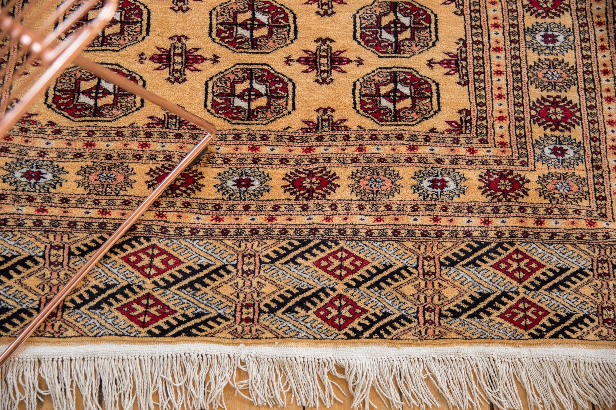 4x6.5 Vintage Pakistani Bokhara Design Rug - Image 7