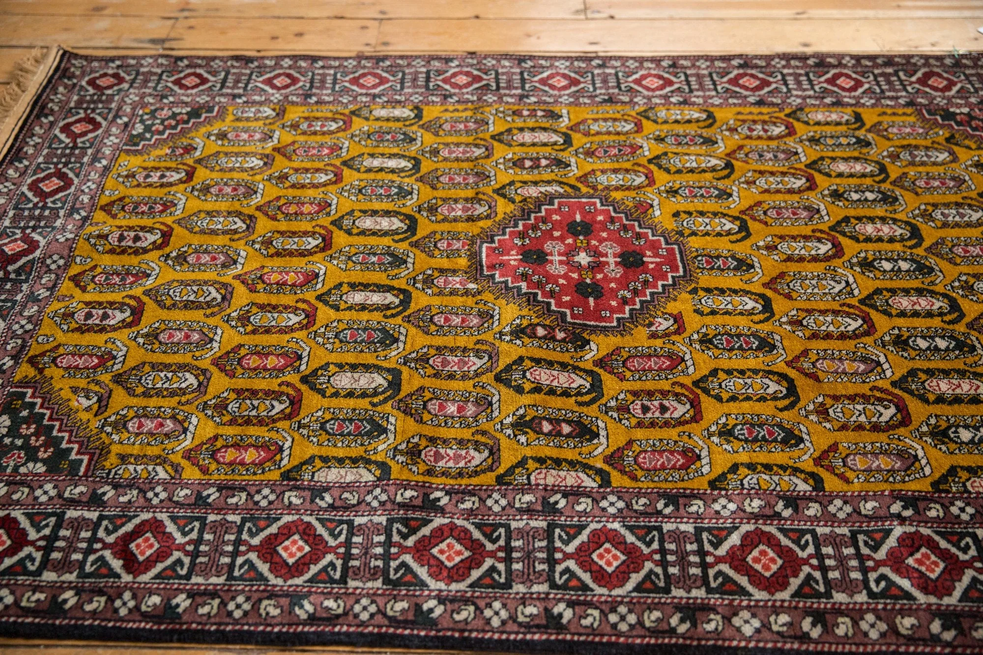 4x6.5 Vintage Romanian Shirvan Design Rug - Image 11