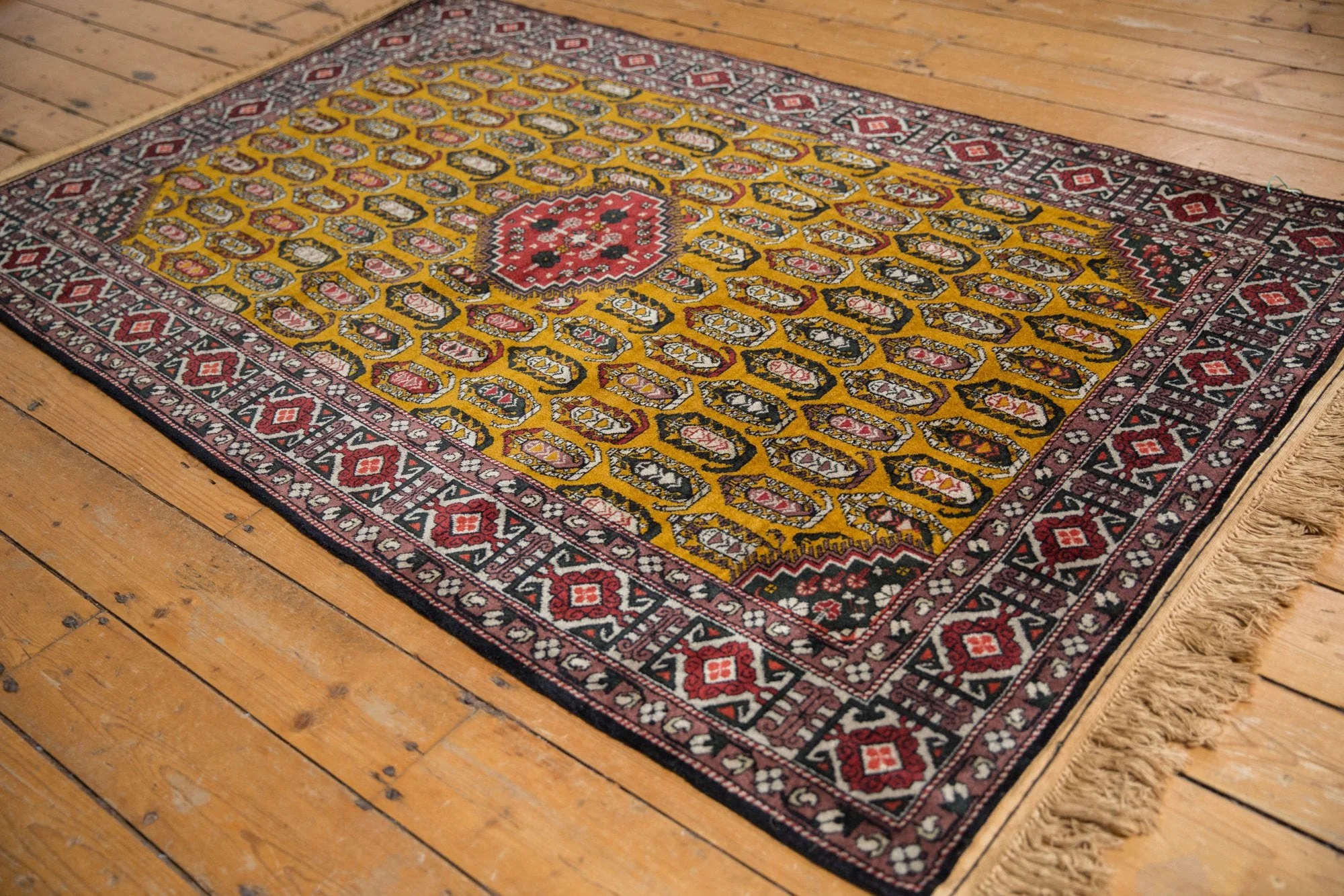 4x6.5 Vintage Romanian Shirvan Design Rug - Image 3