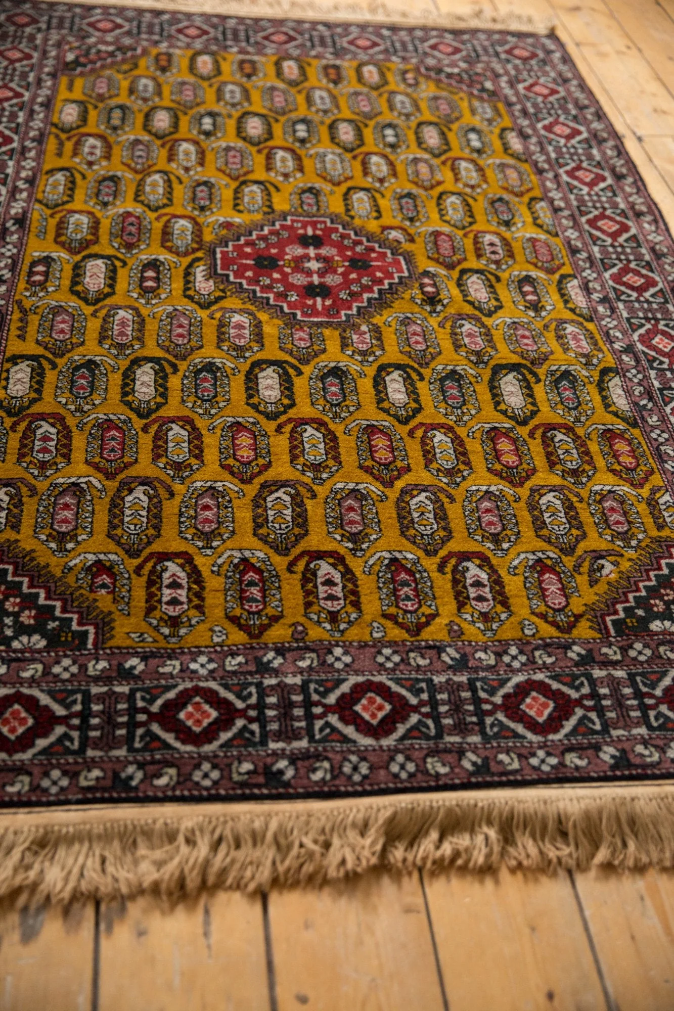 4x6.5 Vintage Romanian Shirvan Design Rug - Image 6