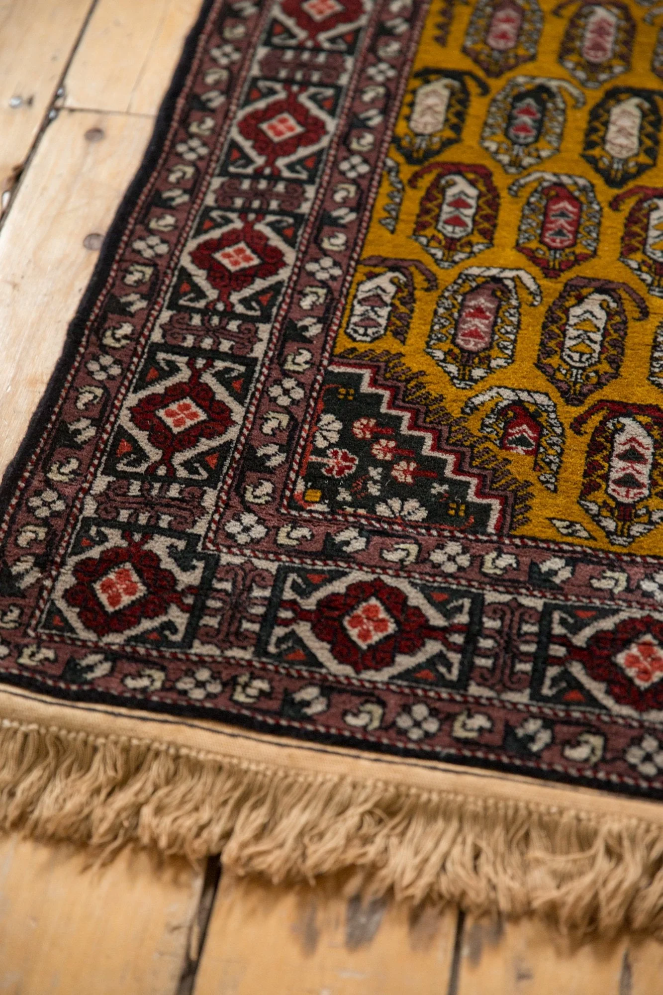 4x6.5 Vintage Romanian Shirvan Design Rug - Image 7
