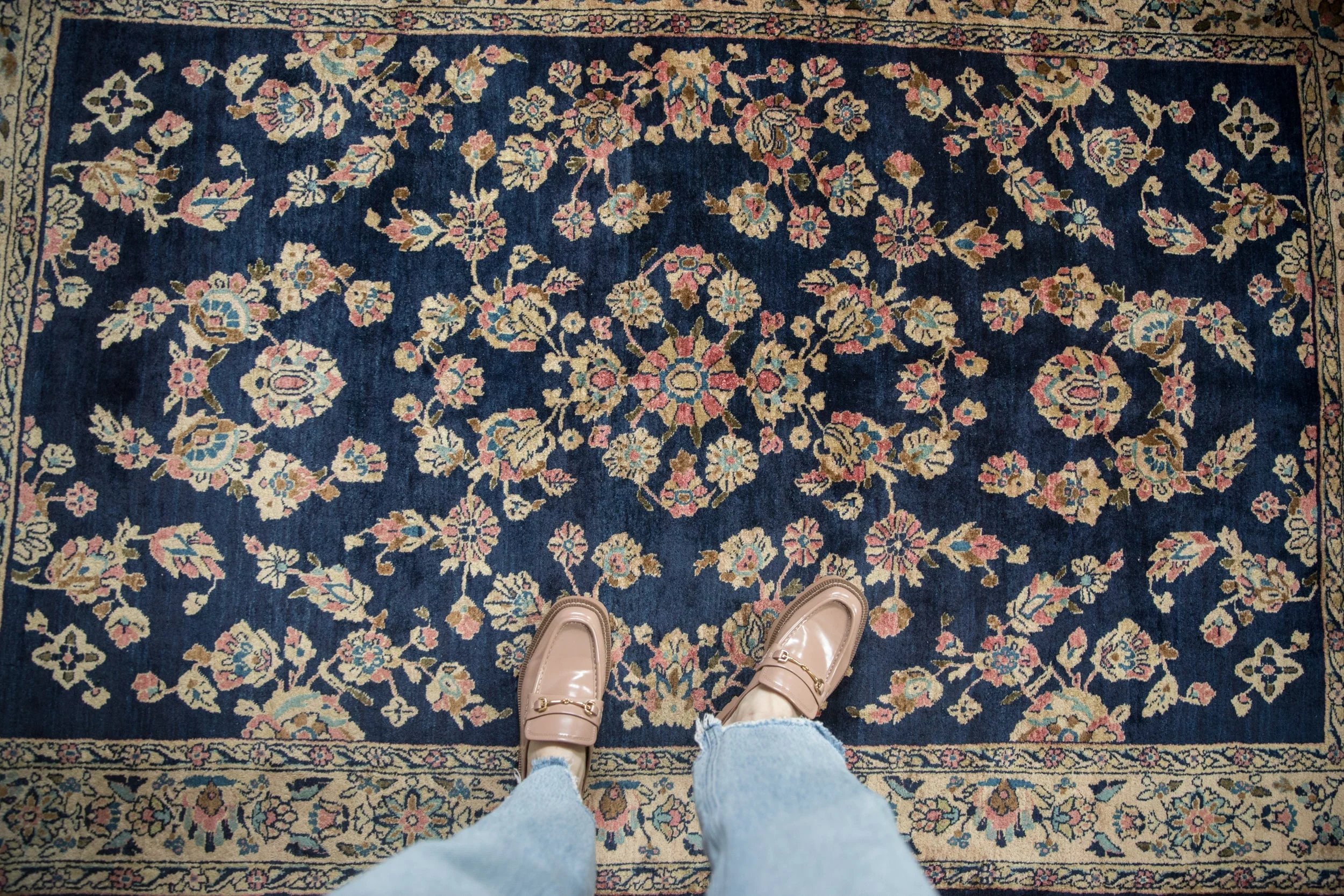 4x6.5 Vintage Sarouk Rug - Image 2