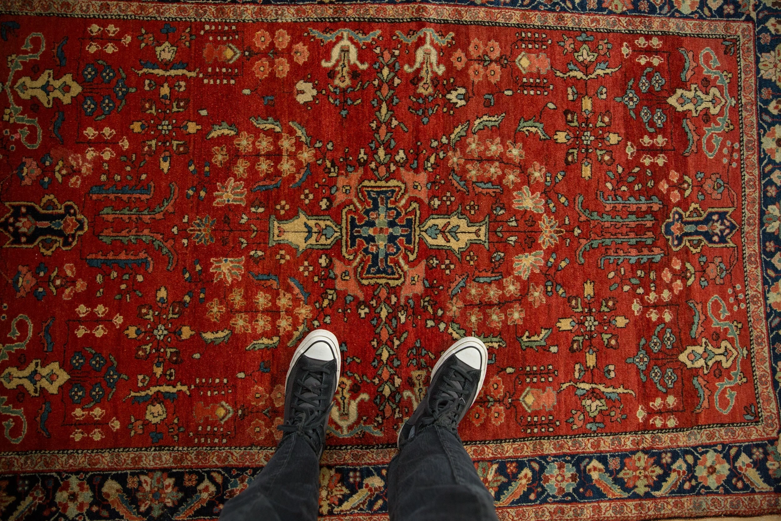 4x6.5 Vintage Sarouk Rug - Image 2
