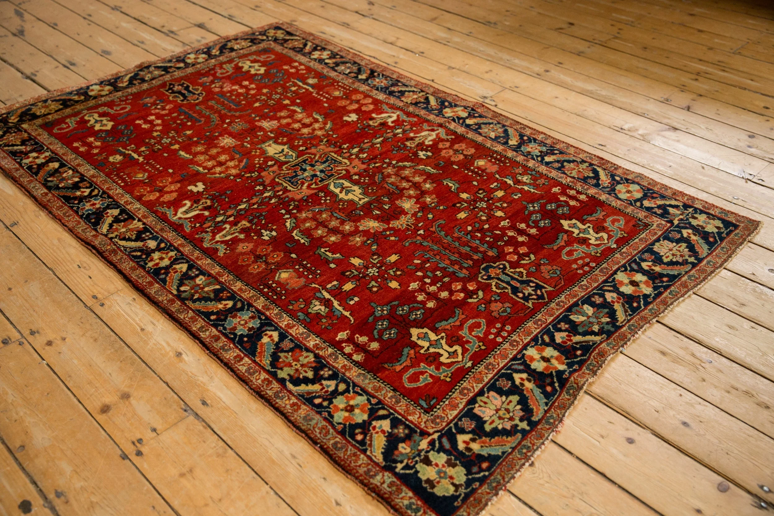4x6.5 Vintage Sarouk Rug - Image 4