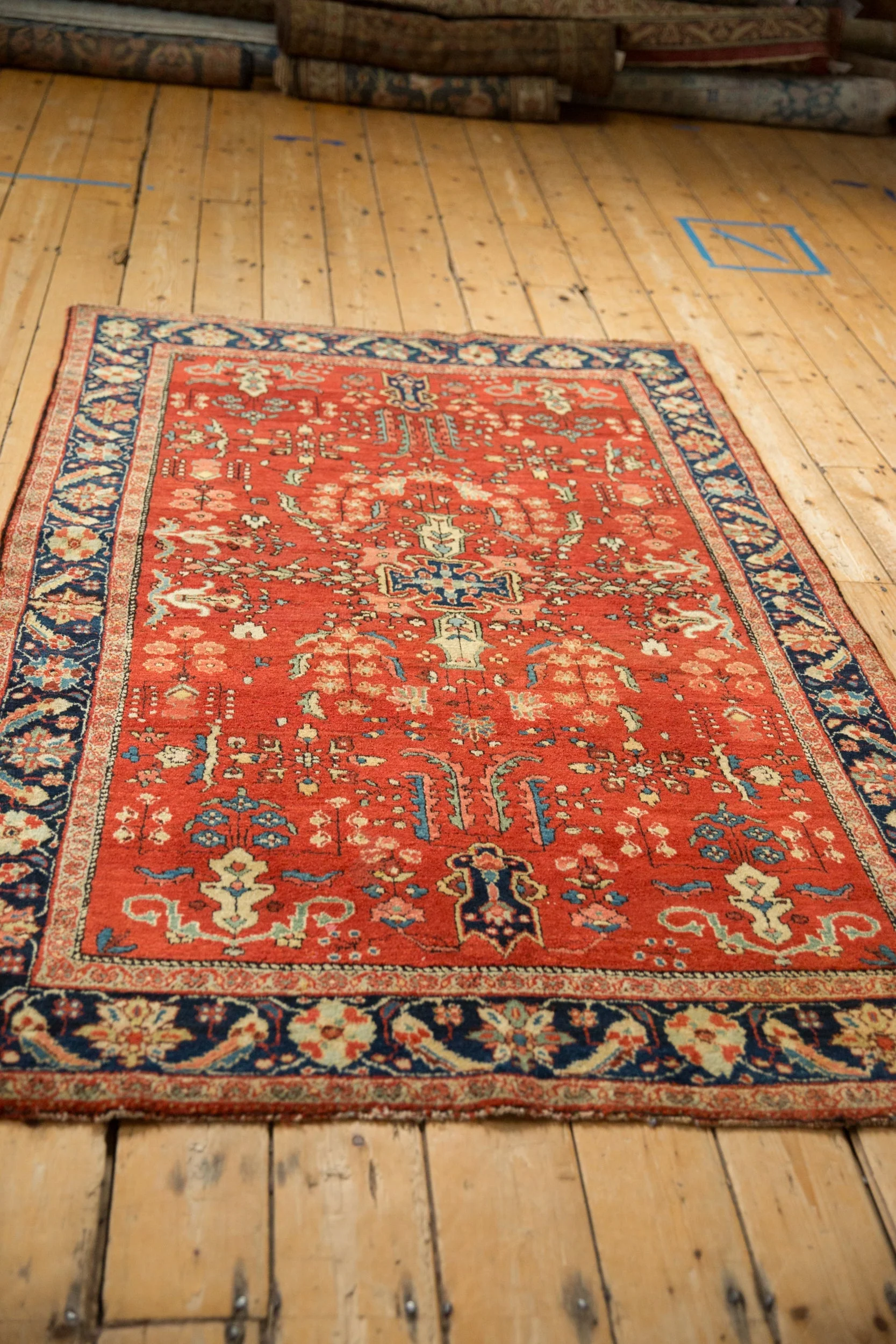 4x6.5 Vintage Sarouk Rug - Image 8