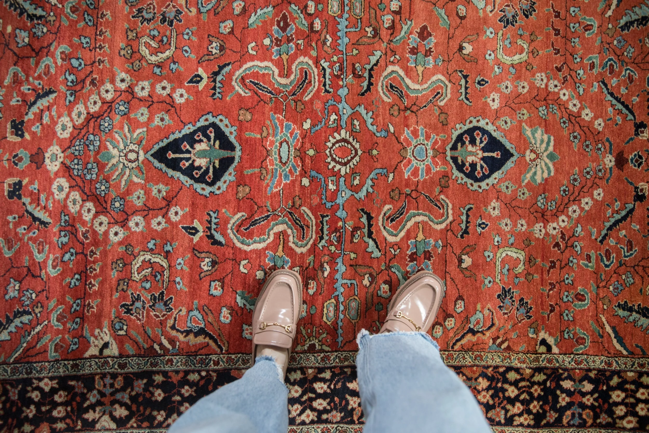 4x6.5 Vintage Sarouk Rug - Image 2