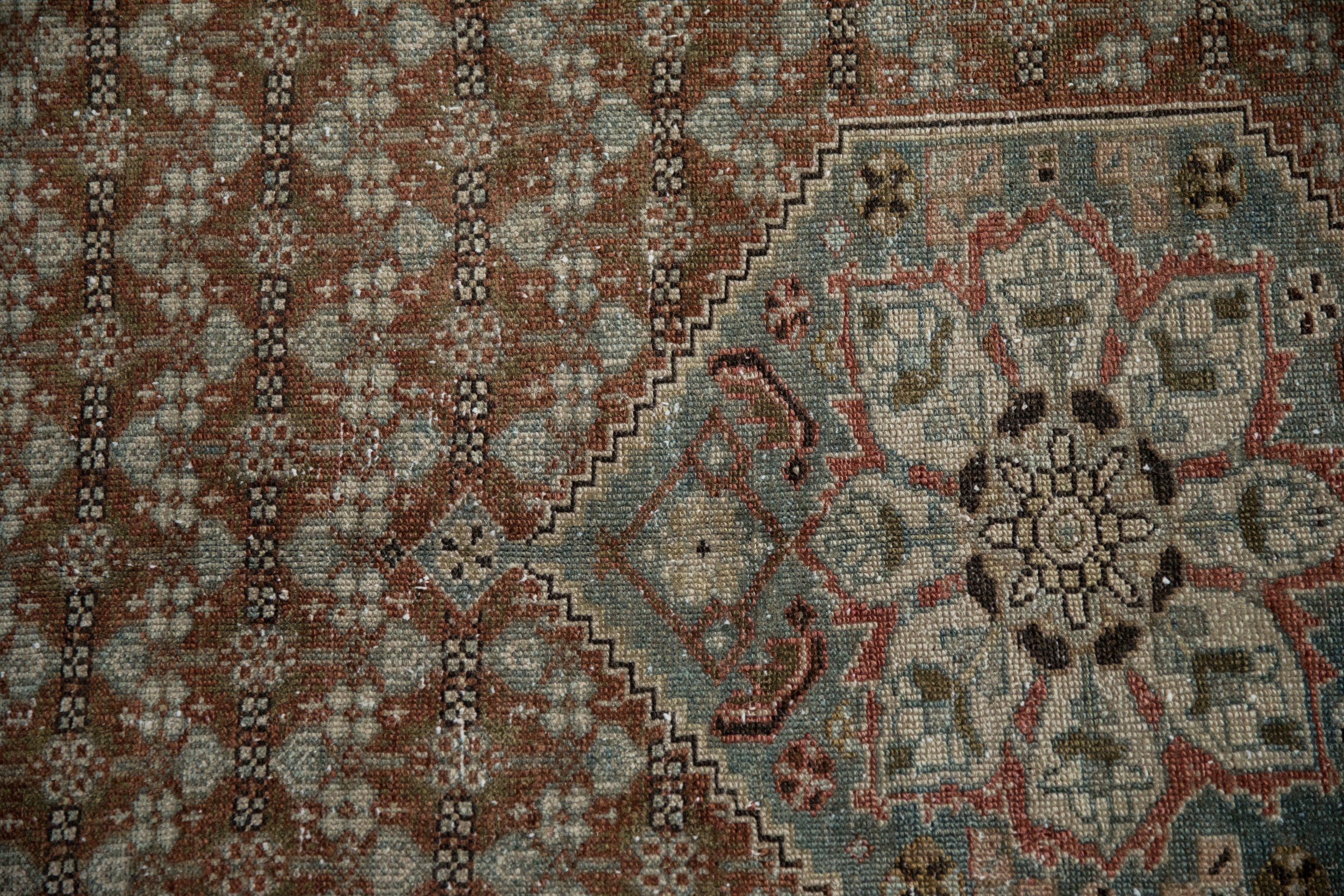 4x6 Antique Distressed Malayer Rug - Image 3