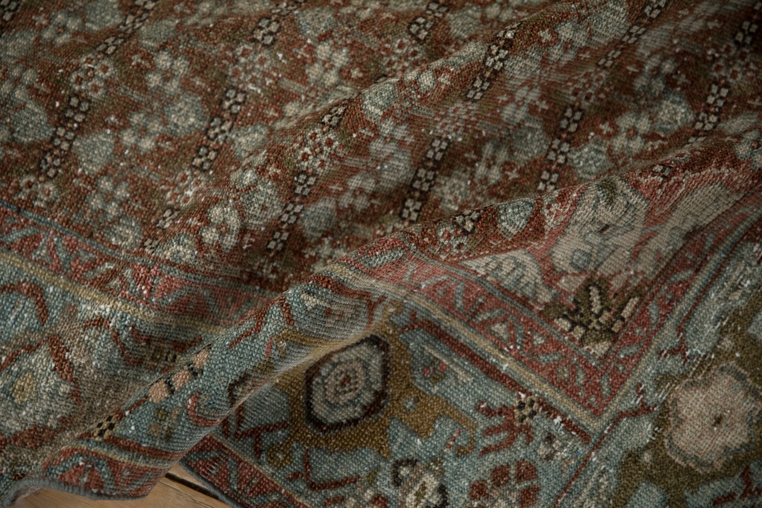 4x6 Antique Distressed Malayer Rug - Image 8