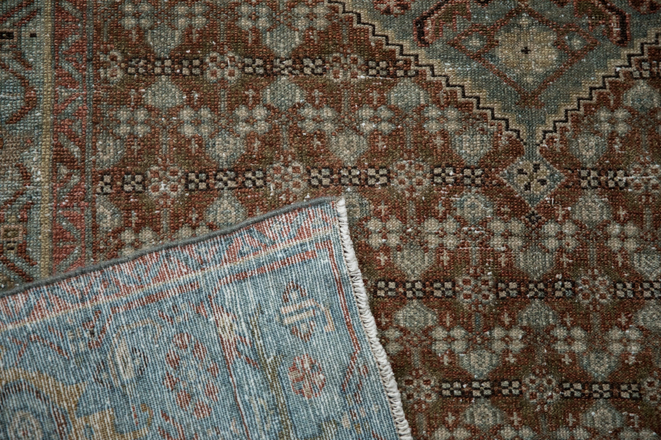 4x6 Antique Distressed Malayer Rug - Image 9