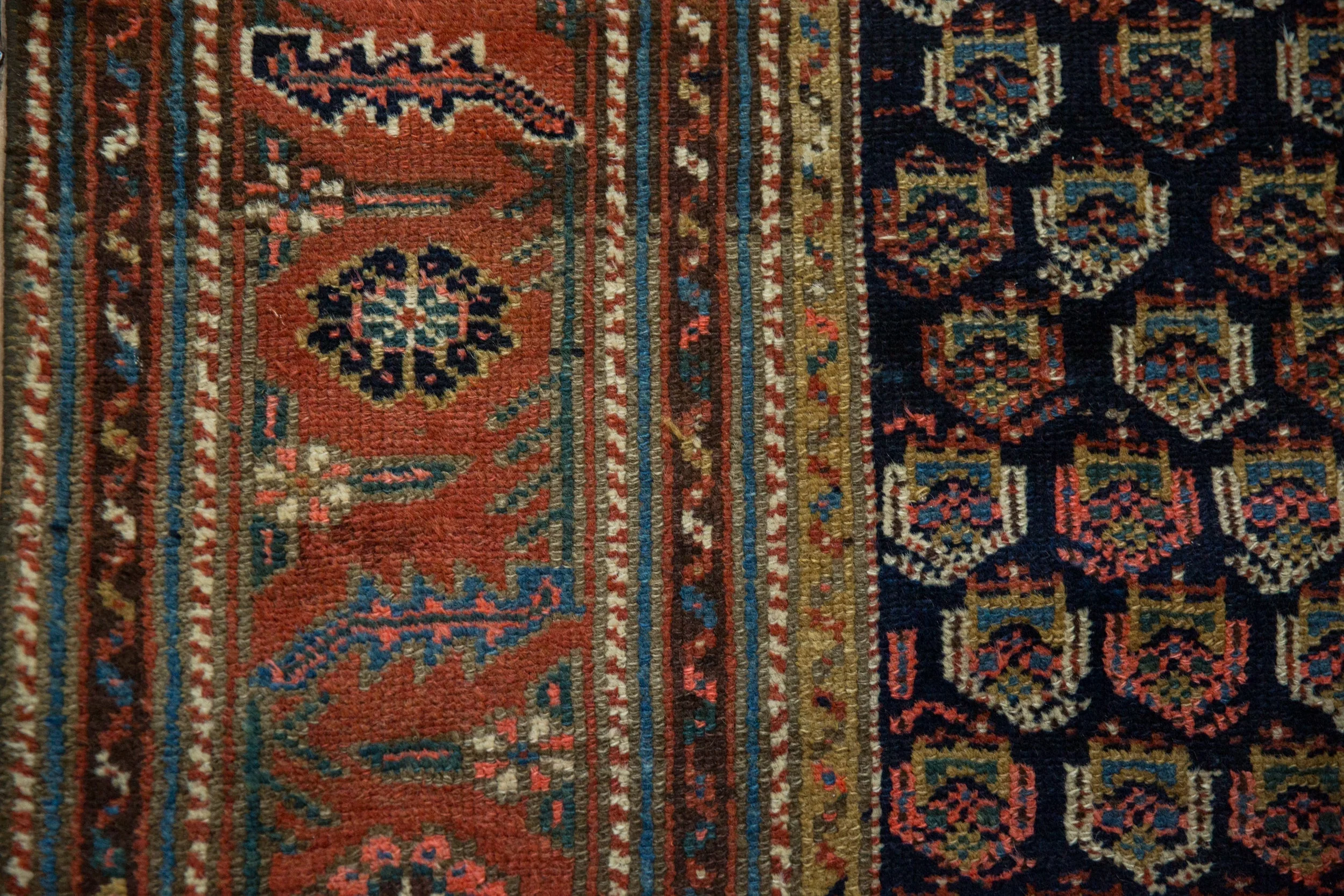 4x6 Antique Kurdish Hamadan Rug - Image 7