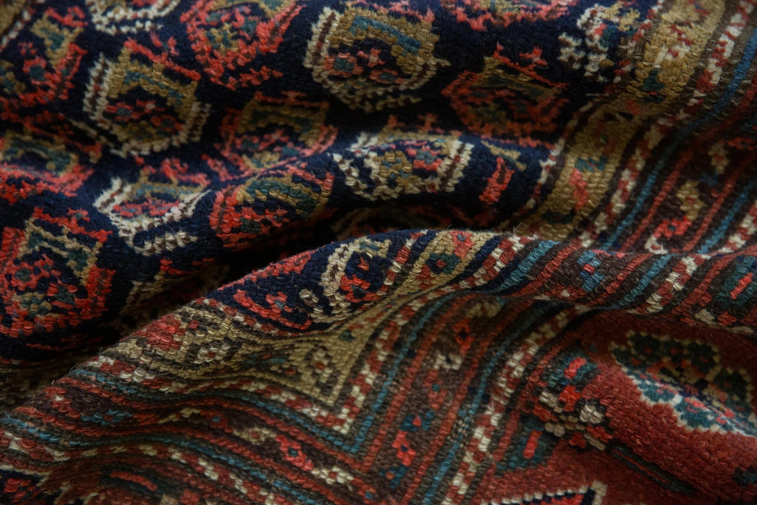 4x6 Antique Kurdish Hamadan Rug - Image 8