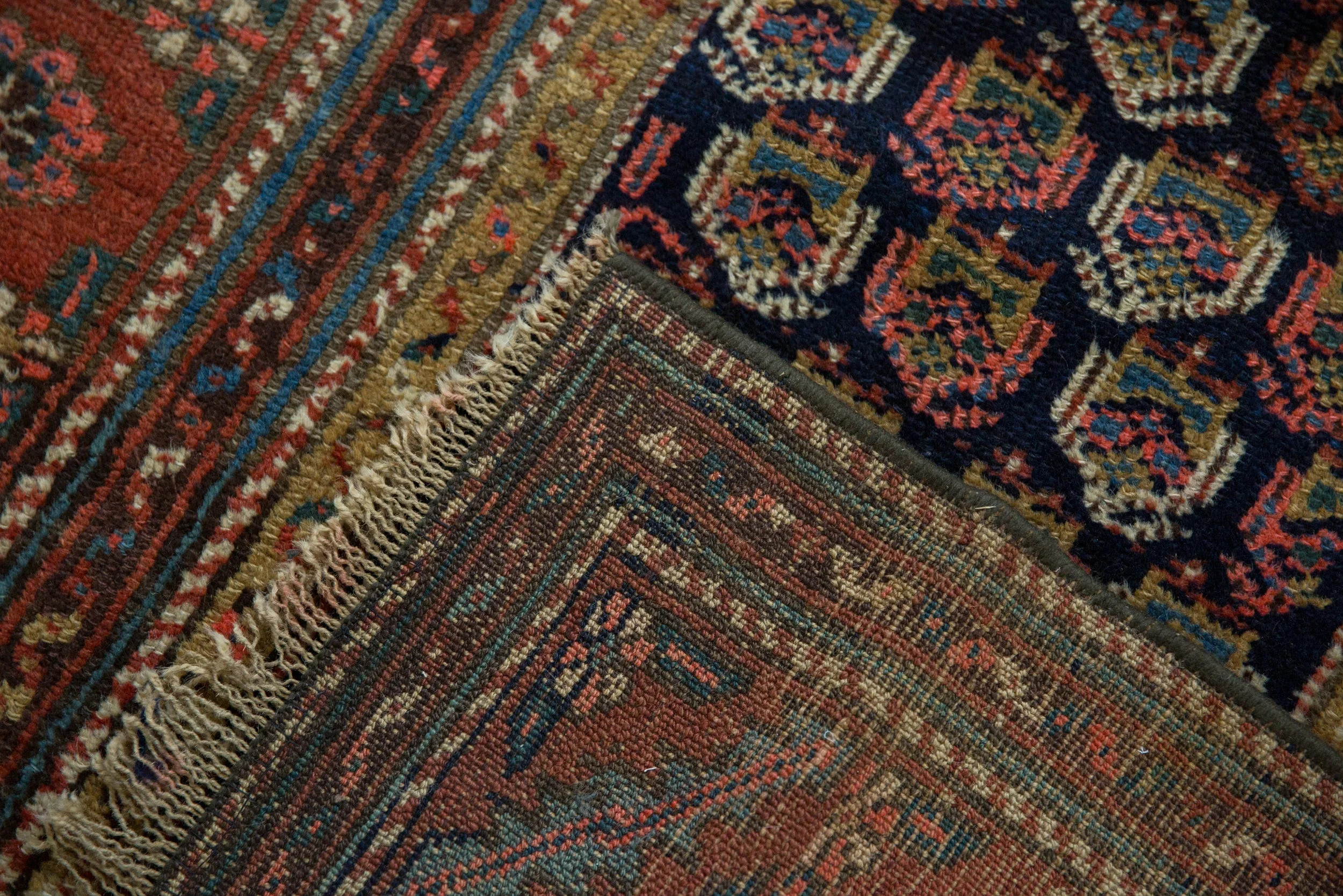4x6 Antique Kurdish Hamadan Rug - Image 9