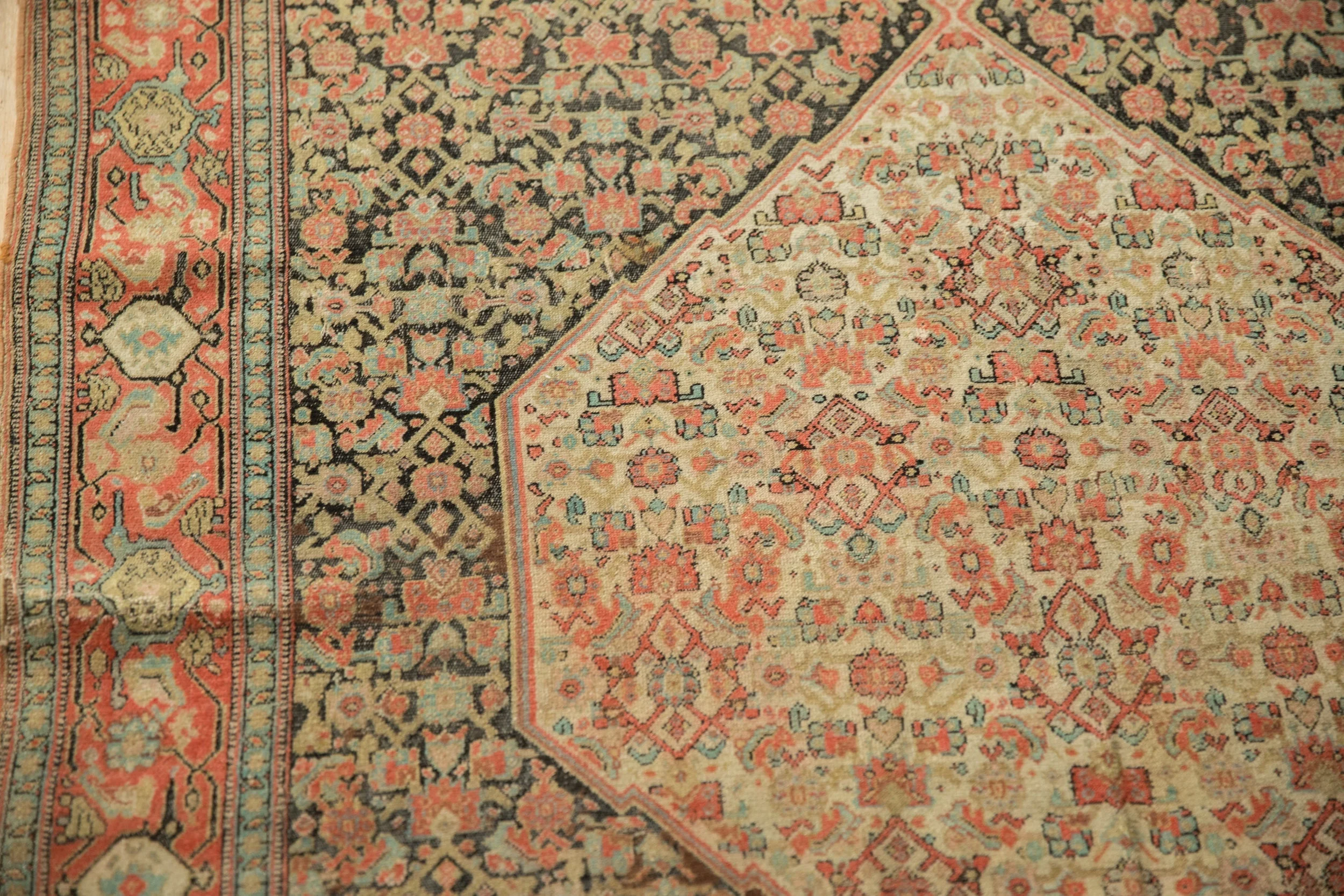 4x6 Antique Senneh Rug - Image 11
