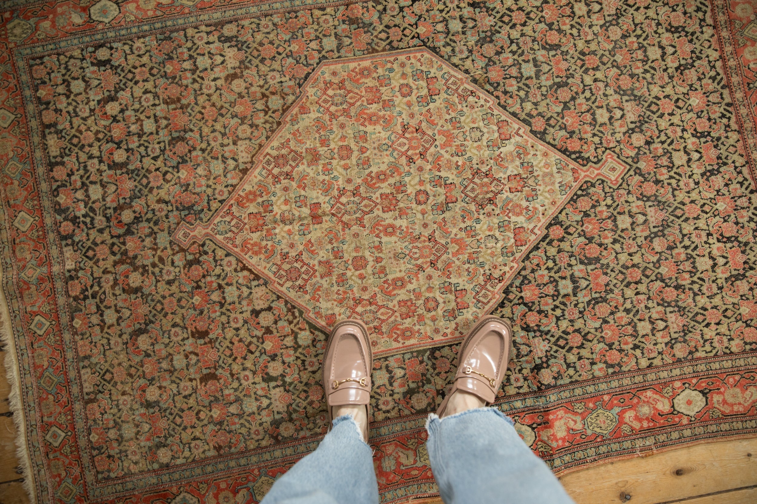 4x6 Antique Senneh Rug - Image 2