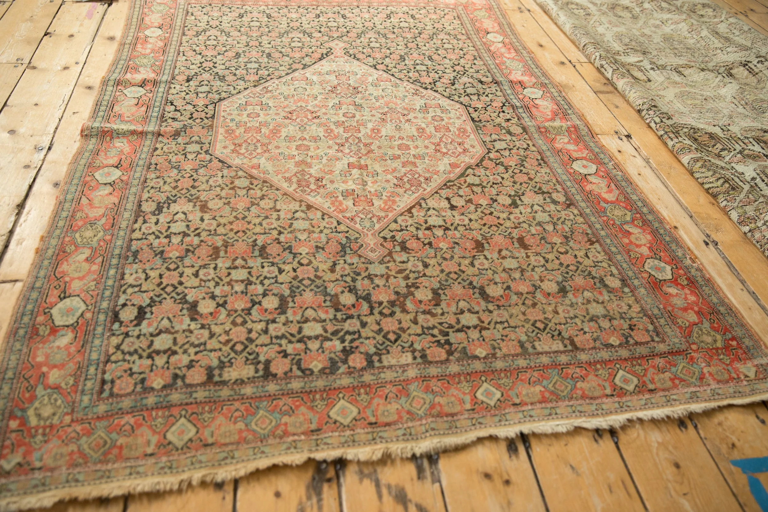 4x6 Antique Senneh Rug - Image 8