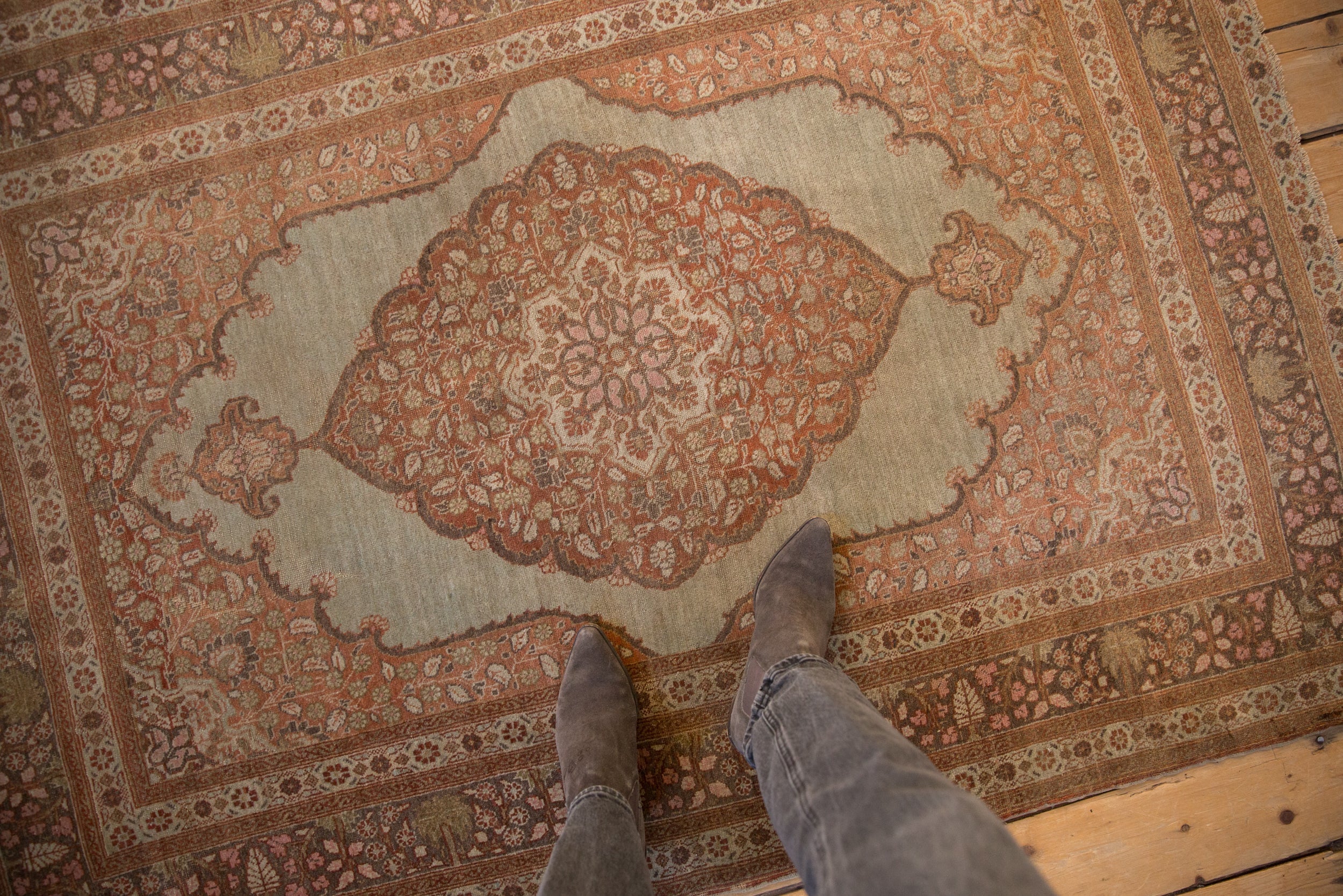 4x6 Antique Tabriz Rug - Image 2