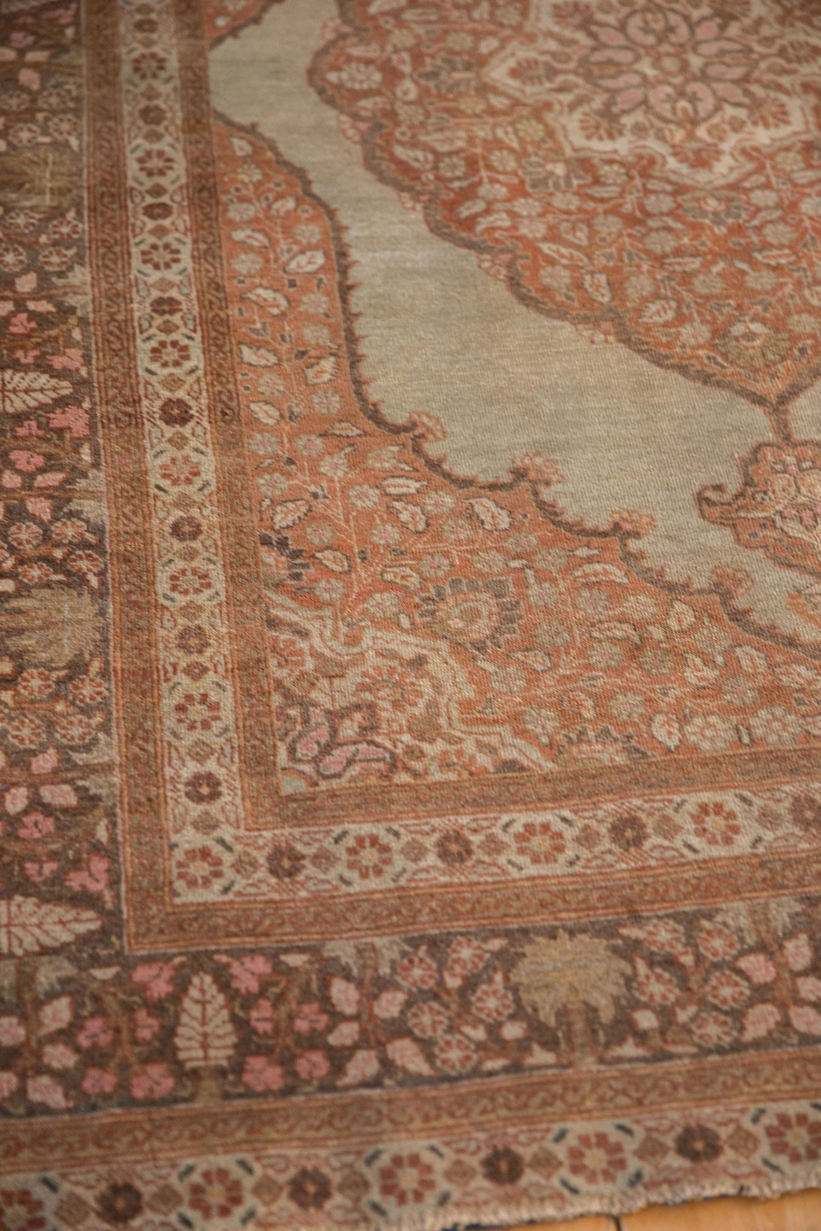 4x6 Antique Tabriz Rug - Image 8